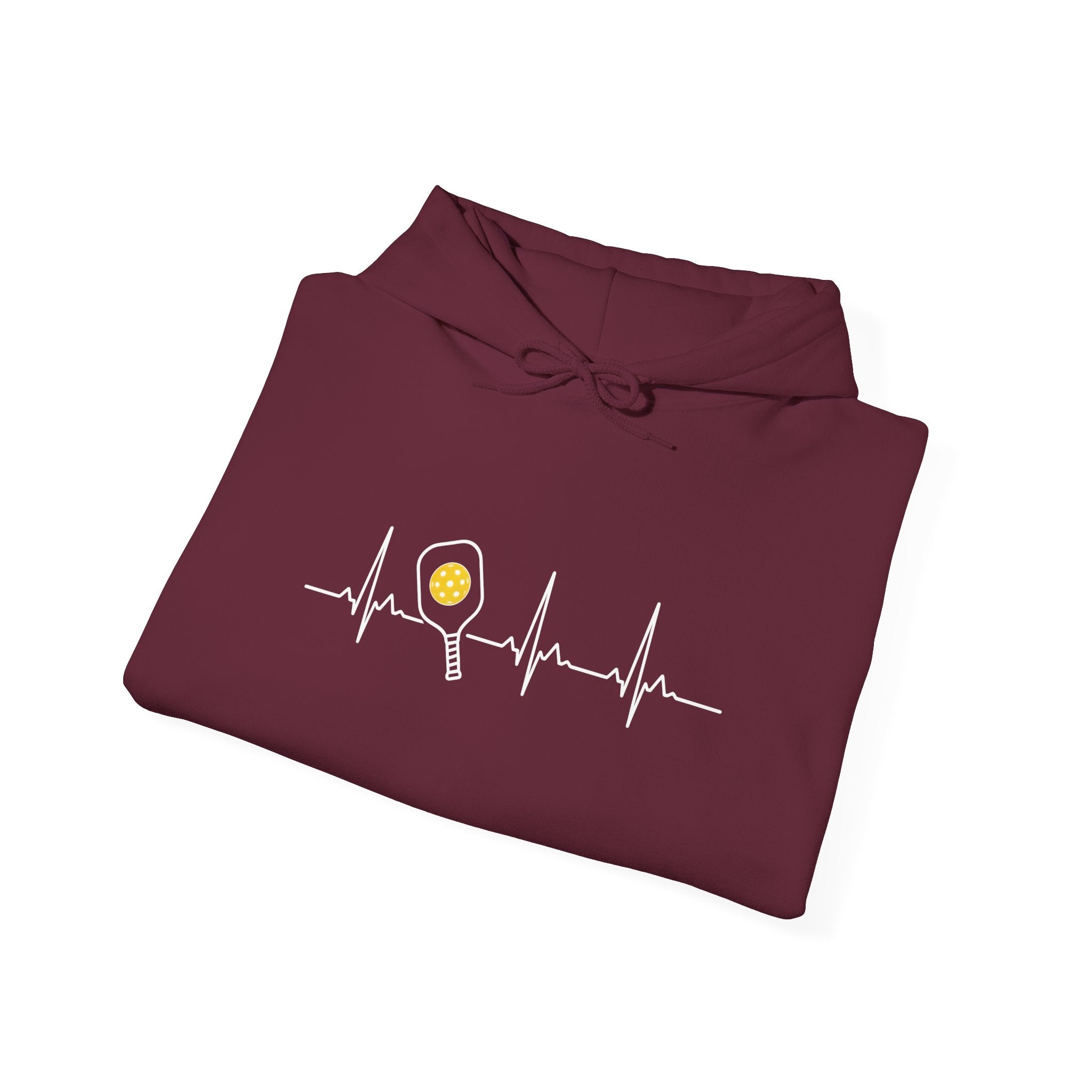 Hoodie — Minimal Tiny Sun Chest Graphic, Casual Cozy Pullover