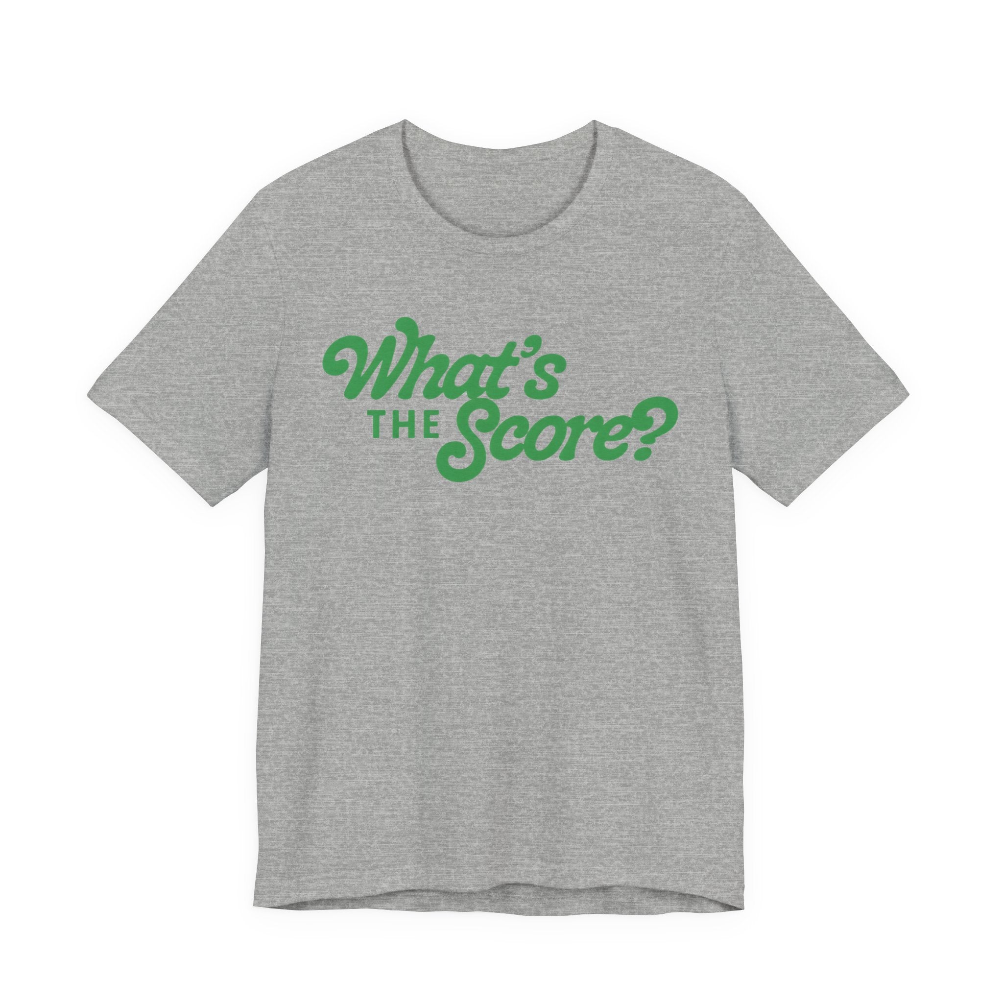 What's The Score? Graphic Tee — Retro Script Sports Fan T-Shirt