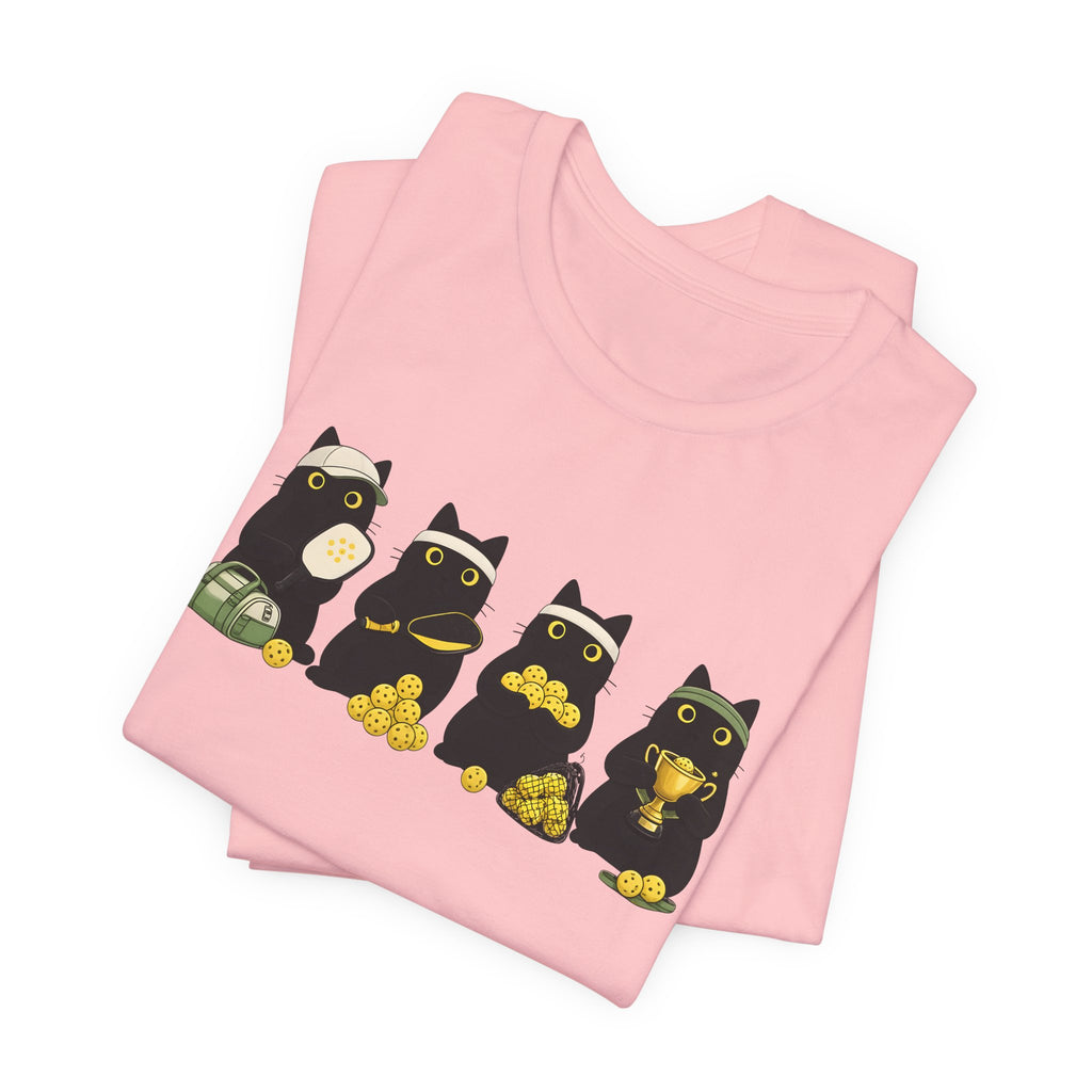Black Cat Fortune T-Shirt – Cute Lucky Cats with Gold Coins Graphic Tee
