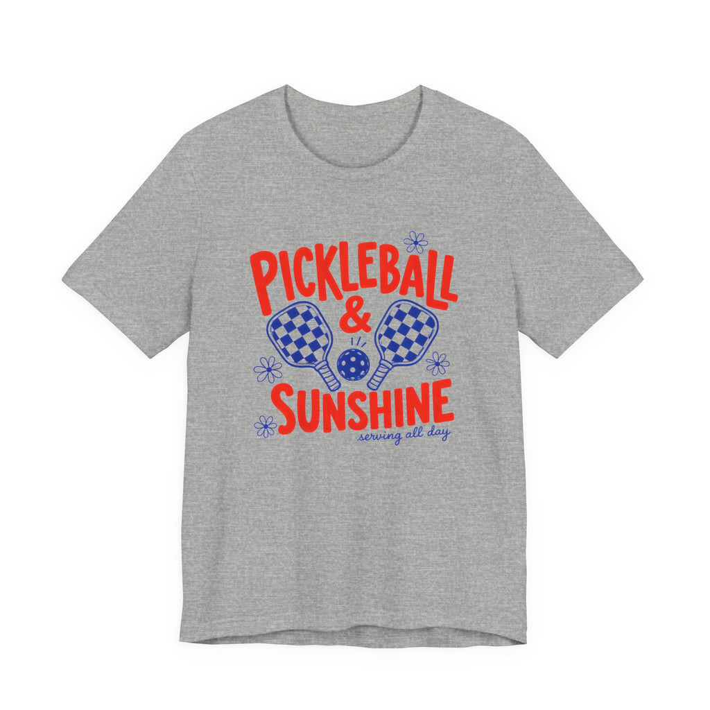 Pickleball & Sunshine T‑Shirt – Retro Pickleball Paddle Tee