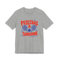 Pickleball & Sunshine T‑Shirt – Retro Pickleball Paddle Tee