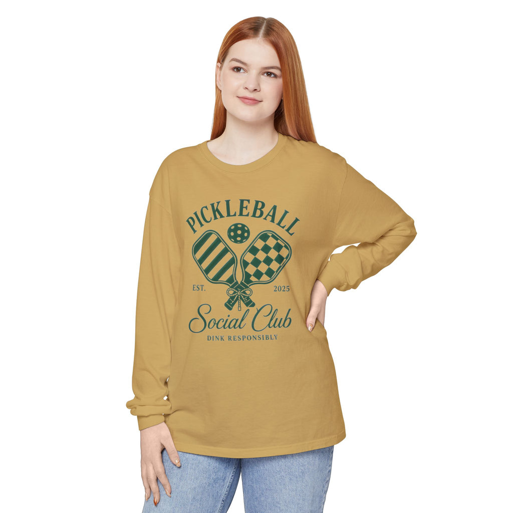 Pickleball Social Club Long Sleeve Tee — “Dink Responsibly”