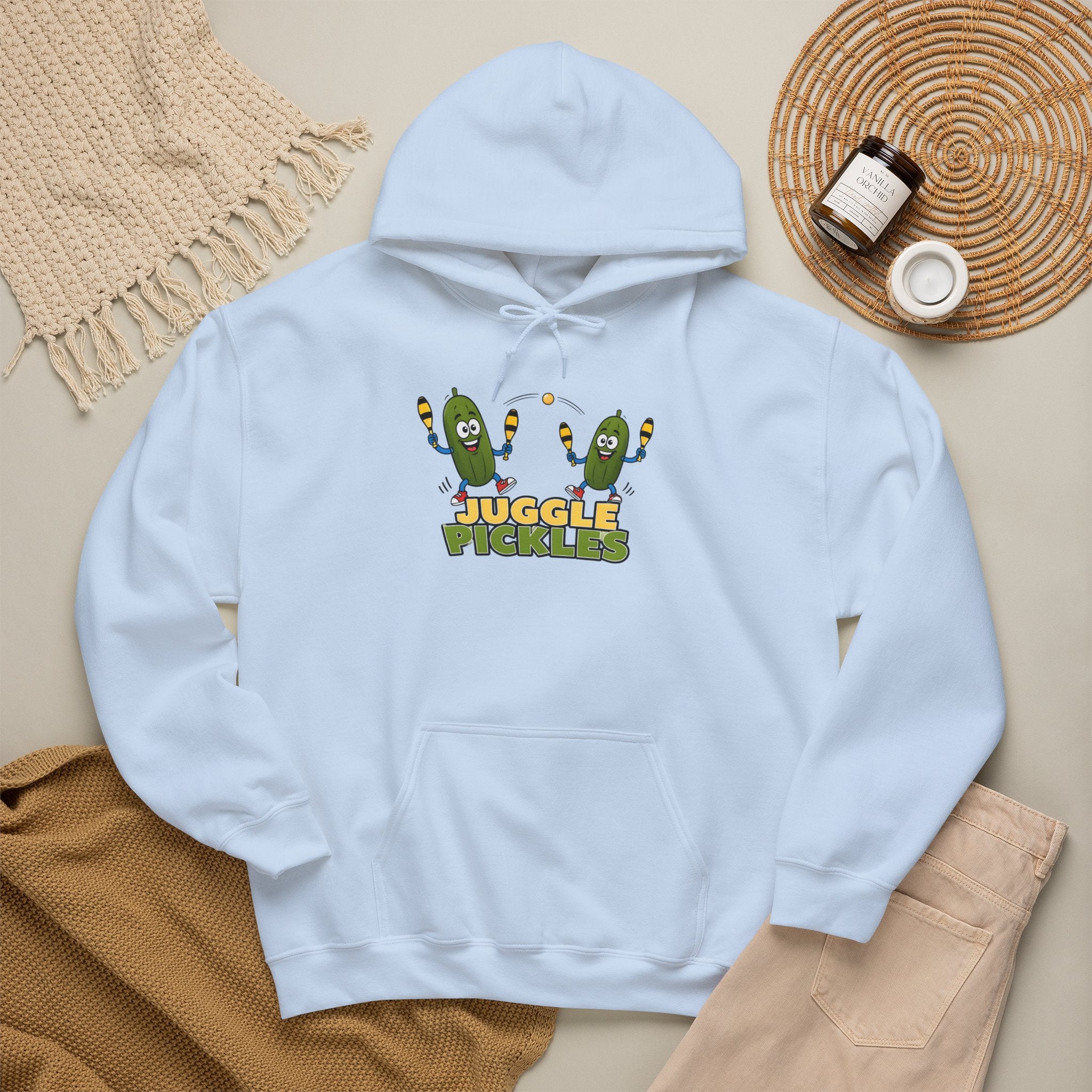 Juggling Pickles Hoodie - Funny Retro 'Juggle Pickle' Graphic Sweatshirt