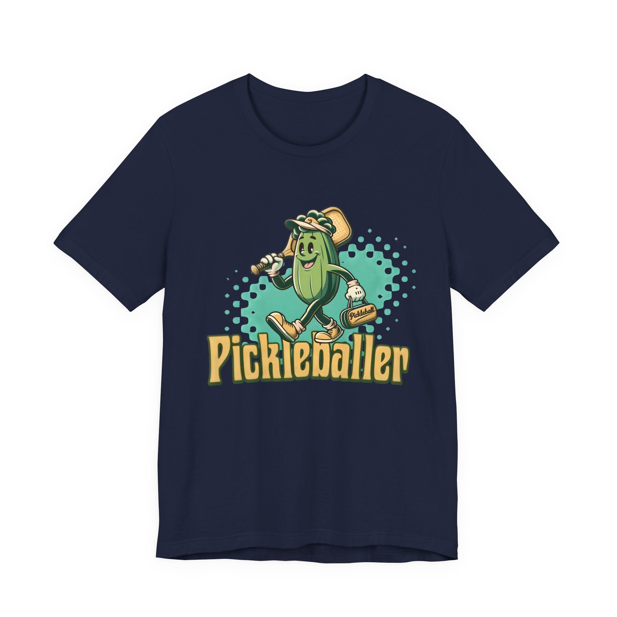 Pickleballer Graphic Tee — Retro Pickle Character Pickleball T‑Shirt