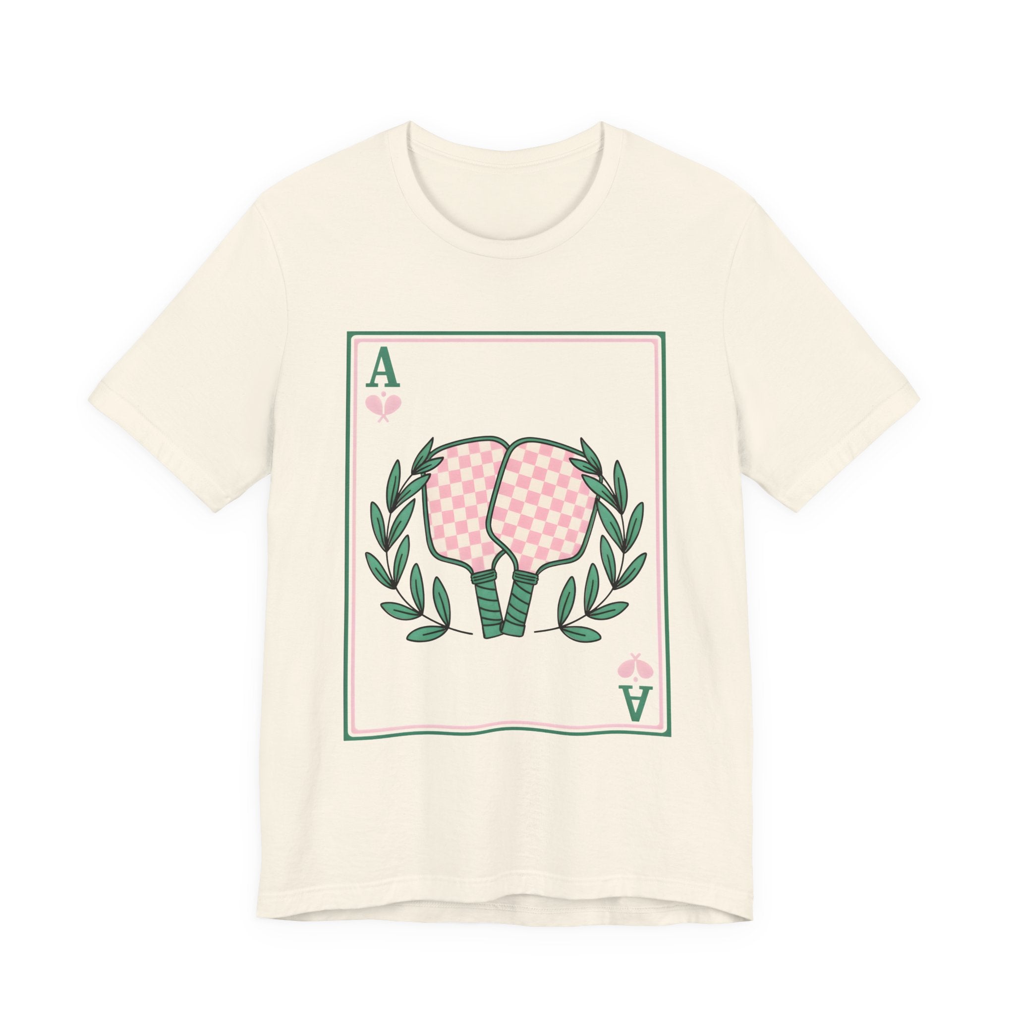 Ace of Hearts Playing Card Tee — Pink Checker Butt Graphic T-Shirt
