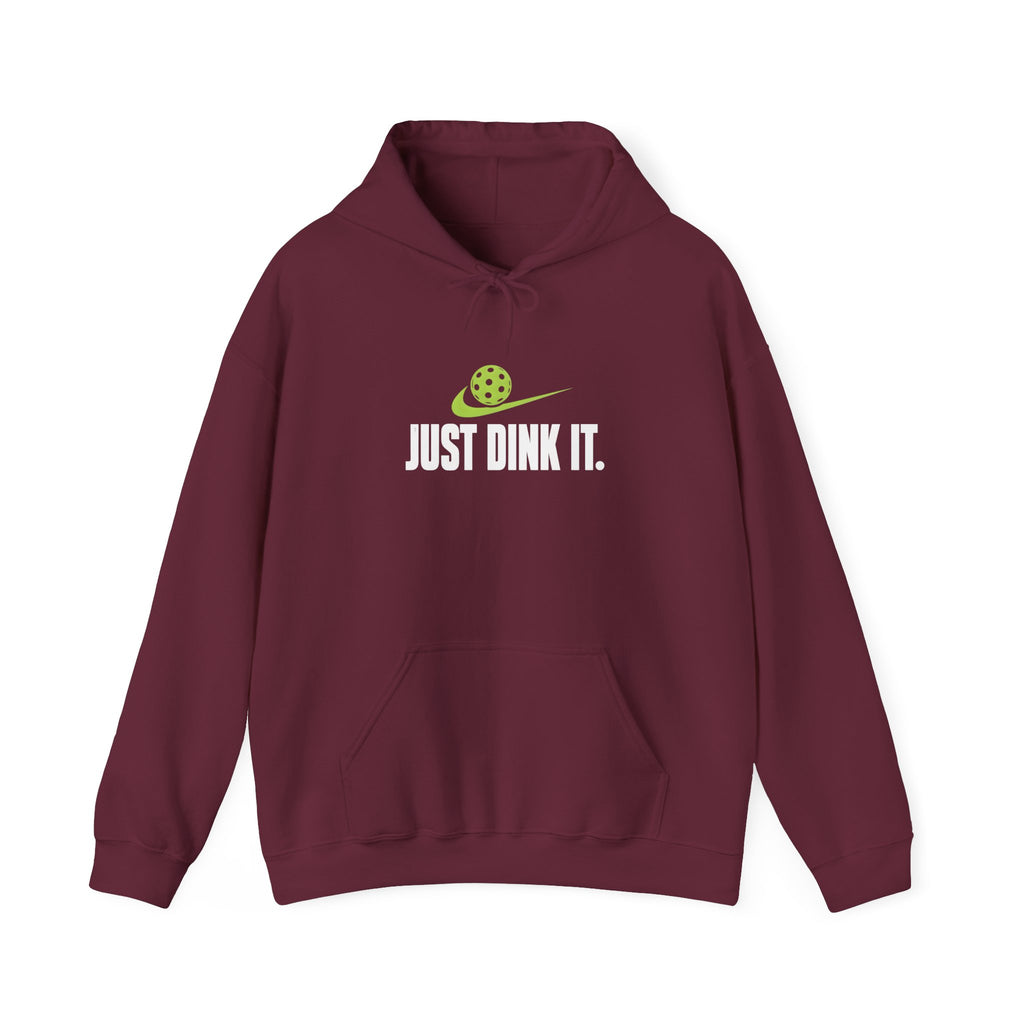 Pickleball Hoodie - "Just Dink It." Sweatshirt with Ball & Paddle Graphic