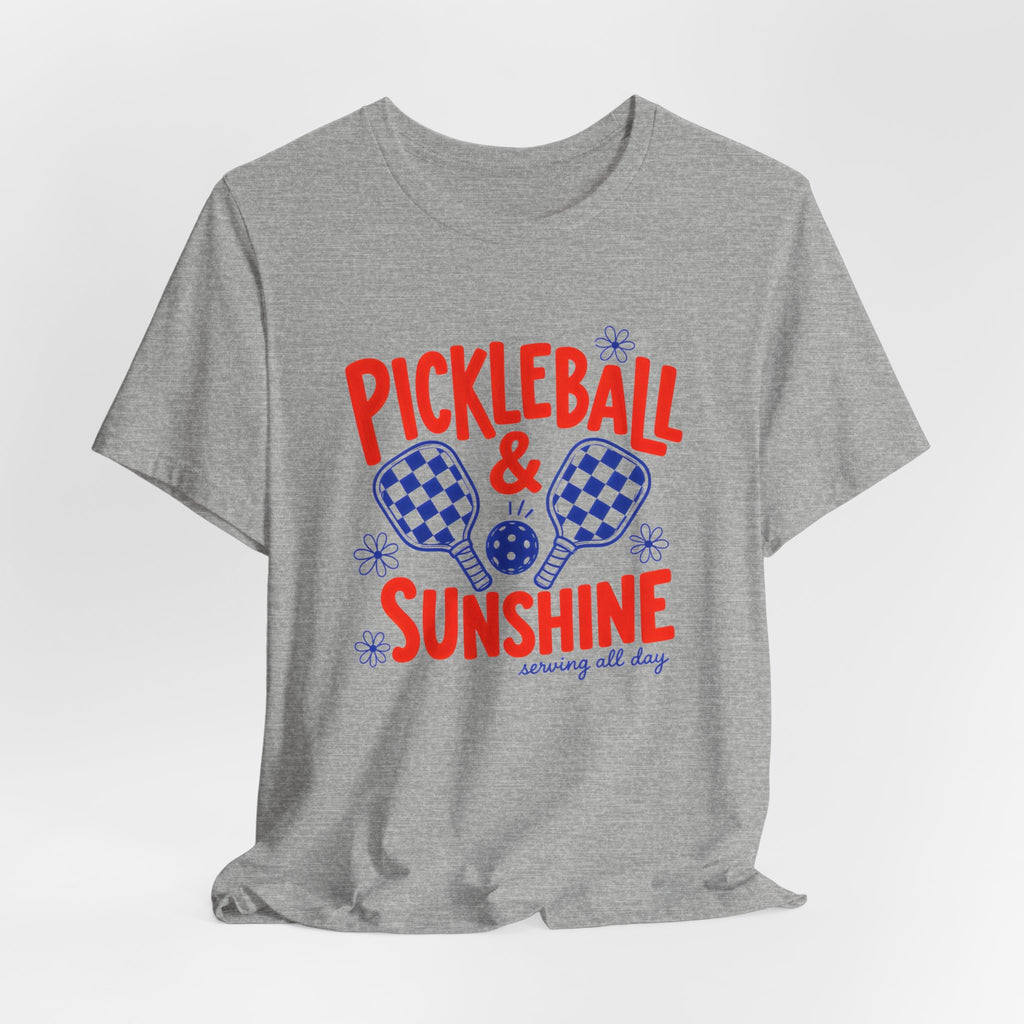 Pickleball & Sunshine T‑Shirt – Retro Pickleball Paddle Tee