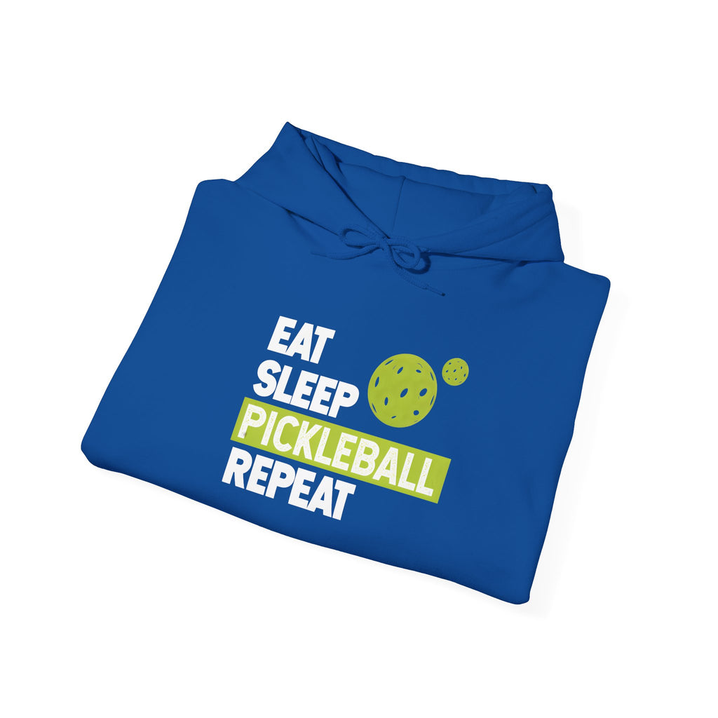 Pickleball Hoodie - "Eat Sleep Pickleball Repeat" Pullover for Players & Fans