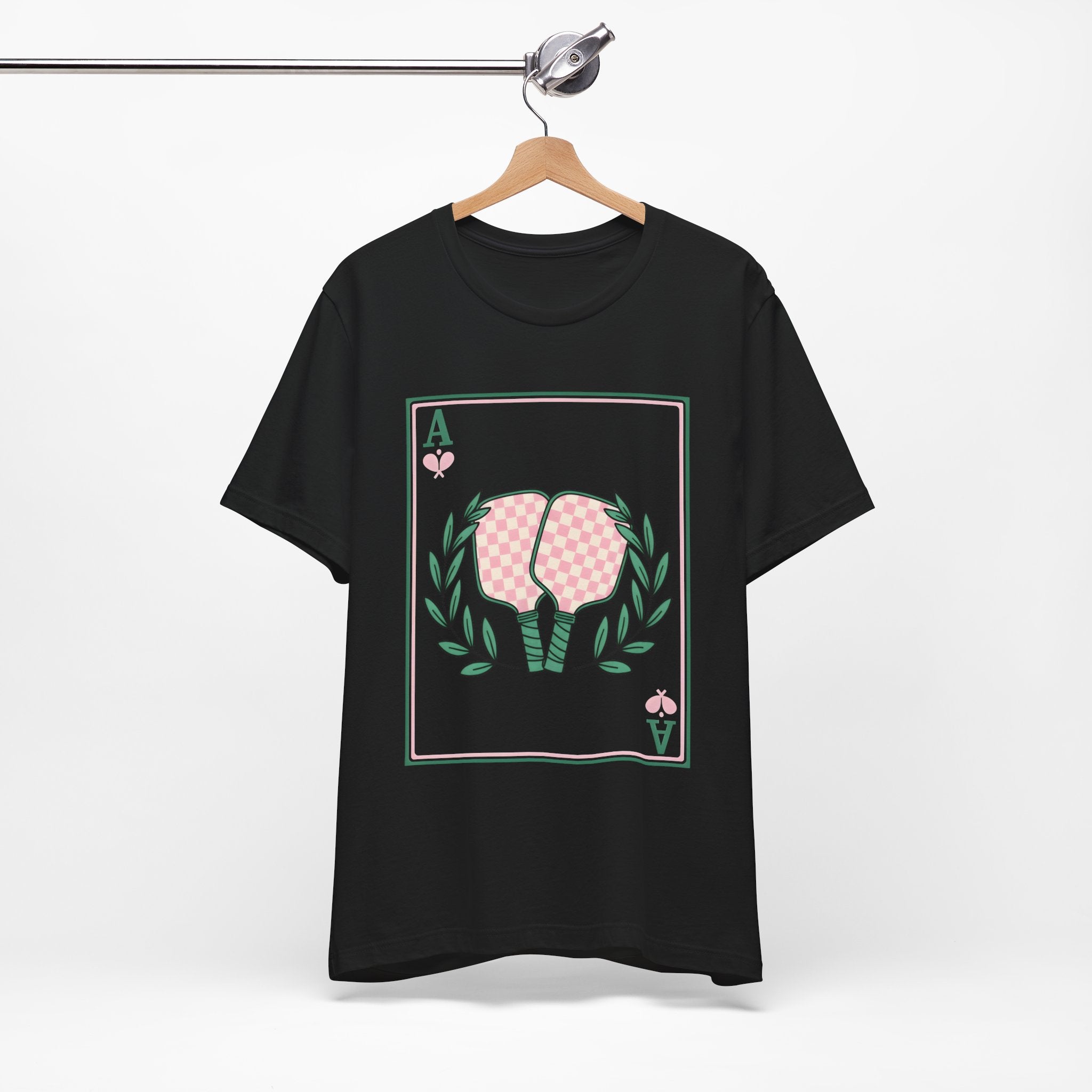 Ace of Hearts Playing Card Tee — Pink Checker Butt Graphic T-Shirt