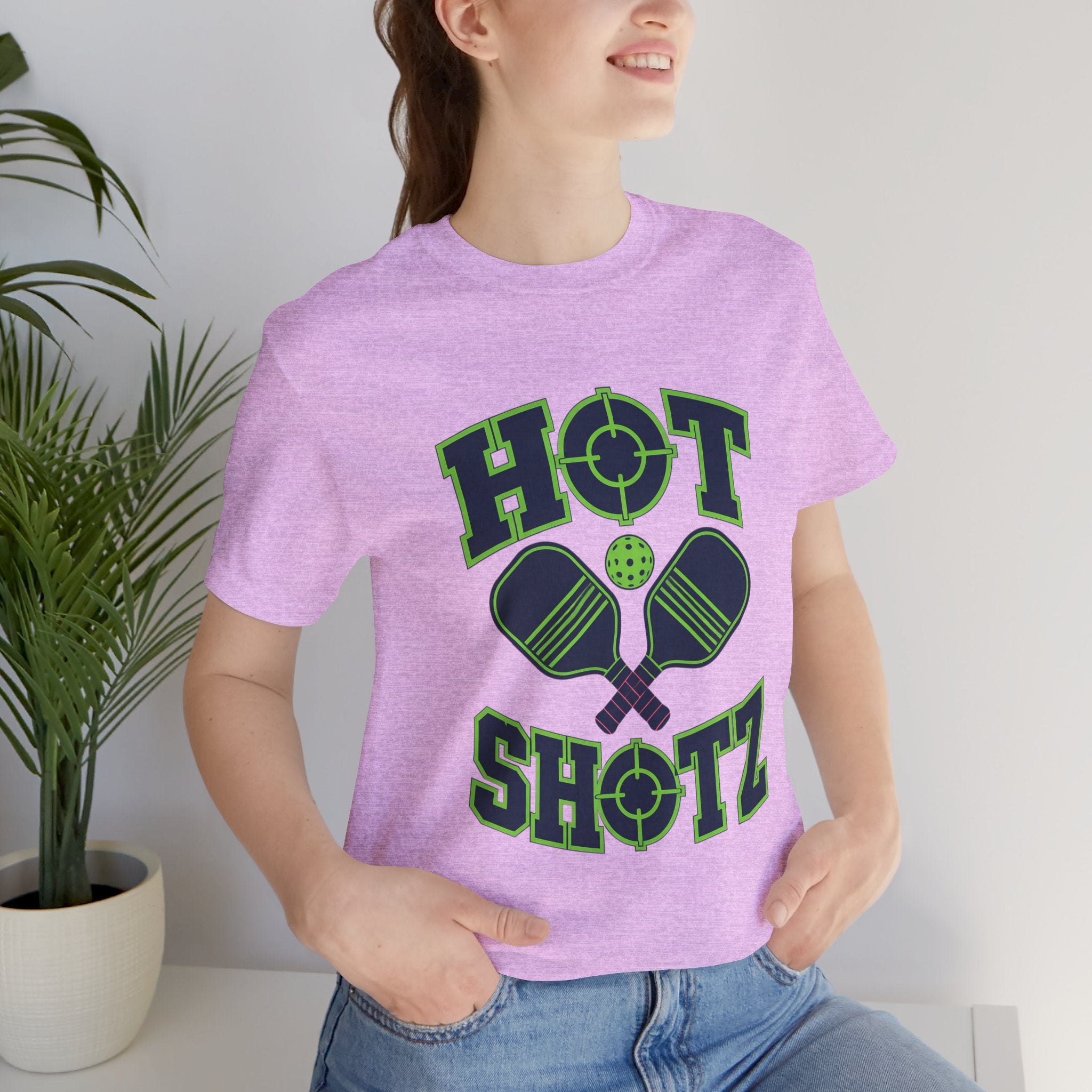 Hot Shotz Pickleball T‑Shirt — Pickleball Paddle Graphic Tee