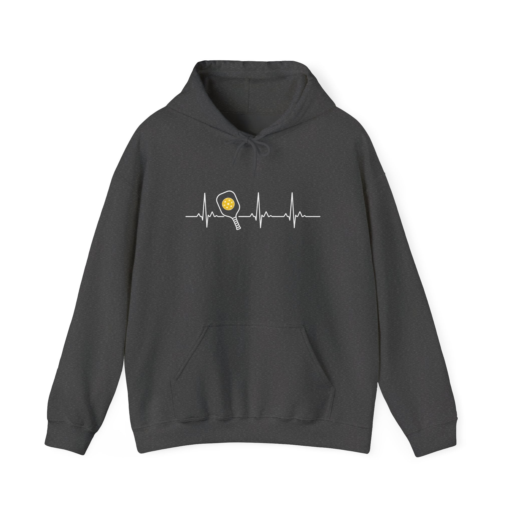 Hoodie — Minimal Tiny Sun Chest Graphic, Casual Cozy Pullover