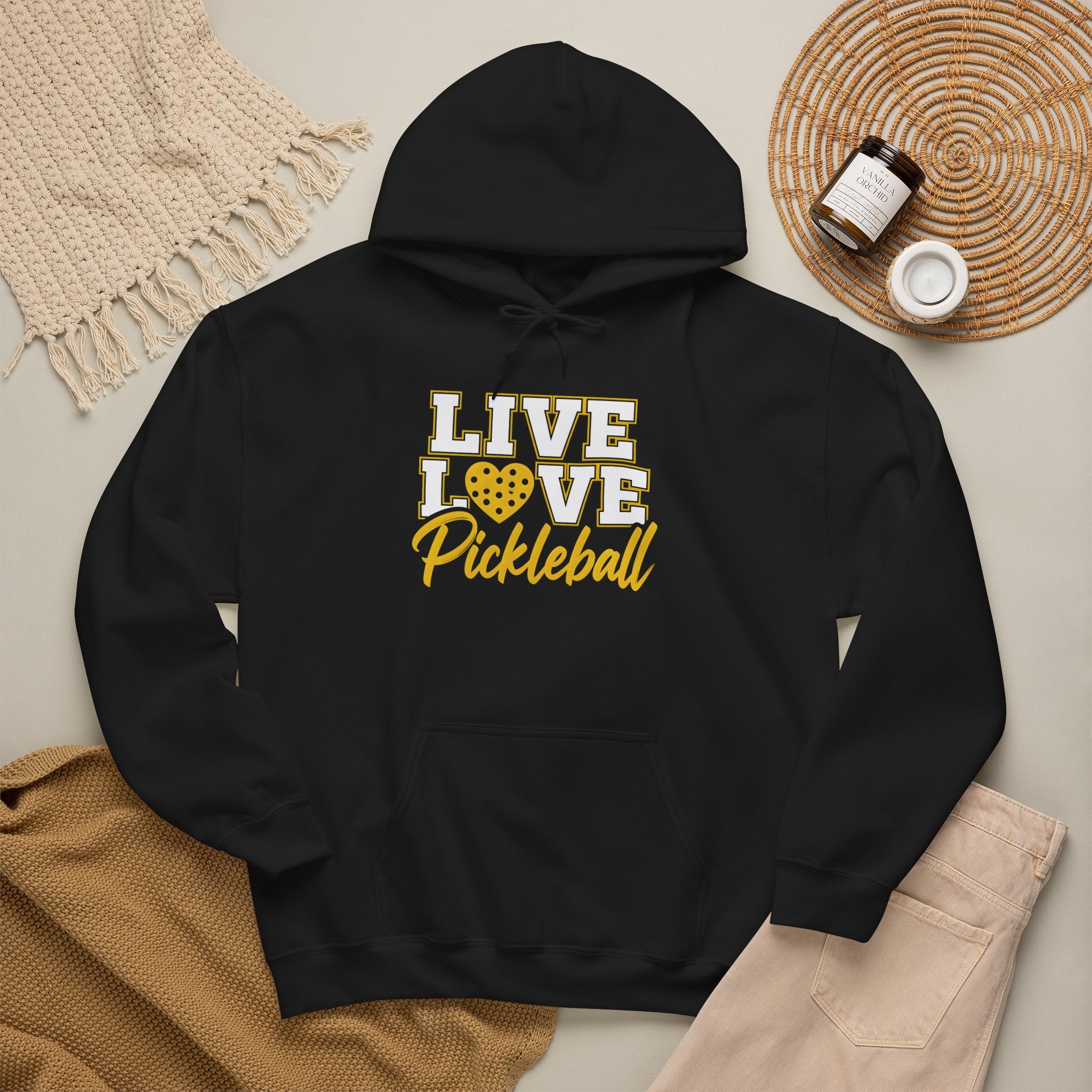 Live Love Pickleball Hoodie — Pickleball Player Gift Pullover