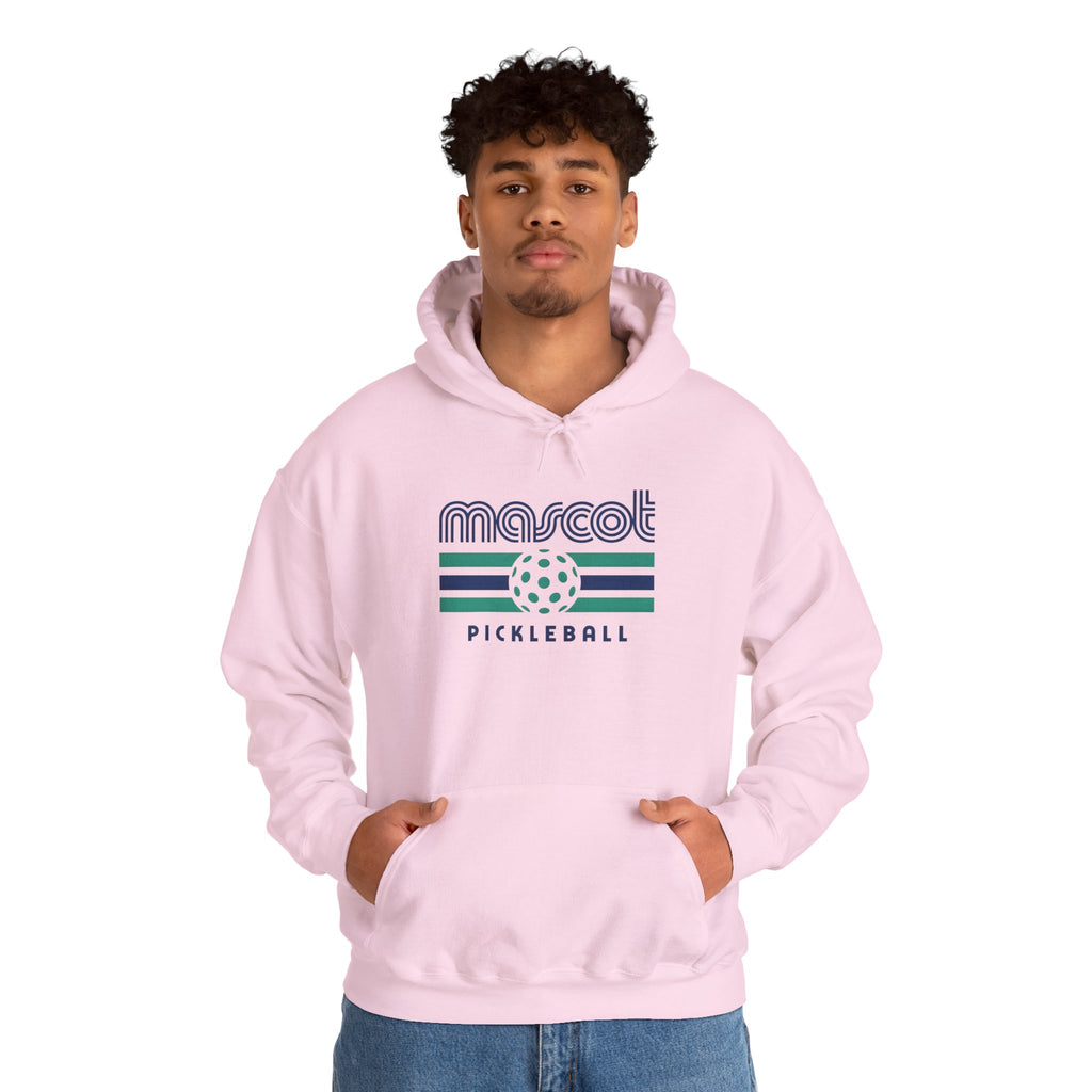 Mascot Pickleball Hoodie — Retro Striped Pickleball Pullover