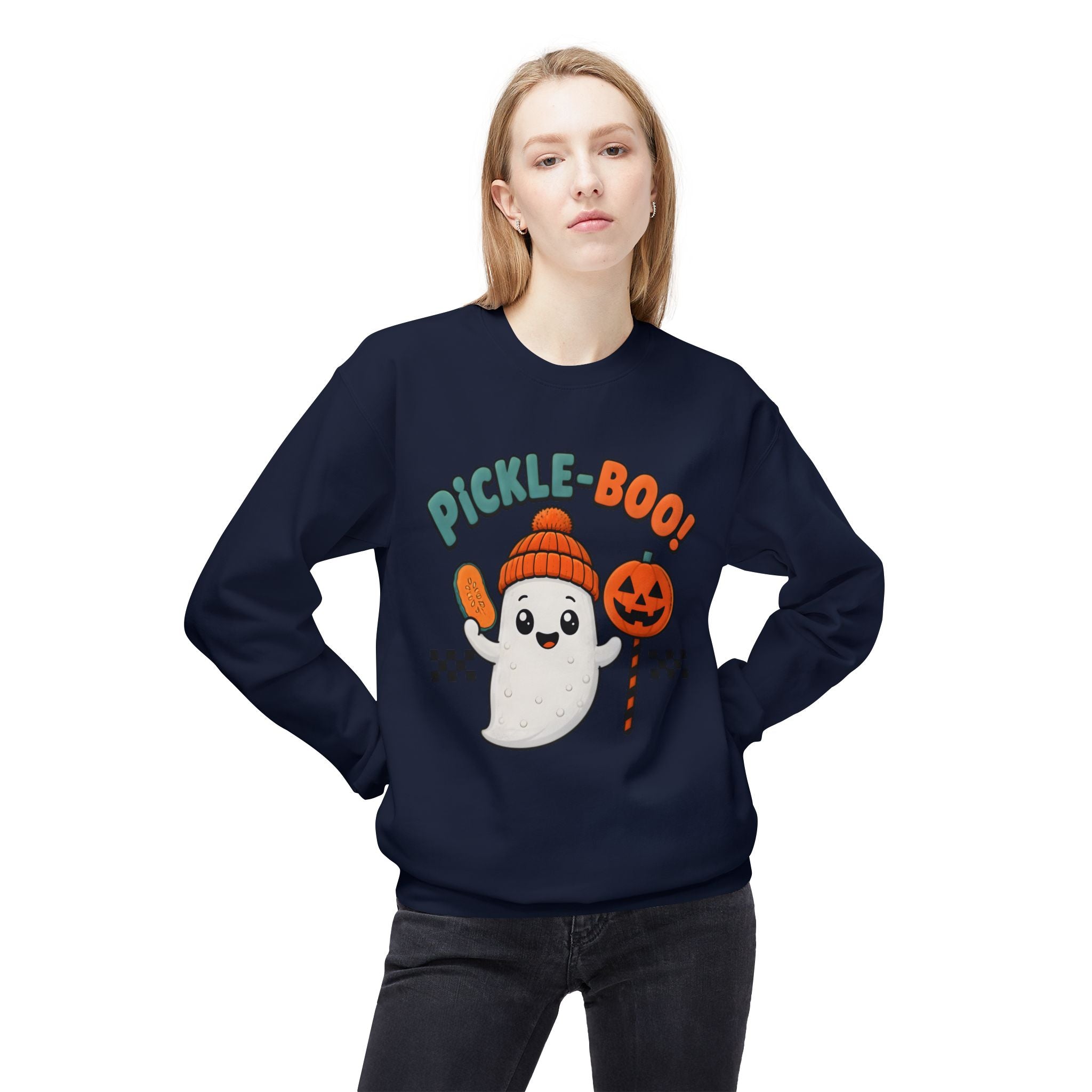 Halloween Pickle-Boo Ghost Sweatshirt