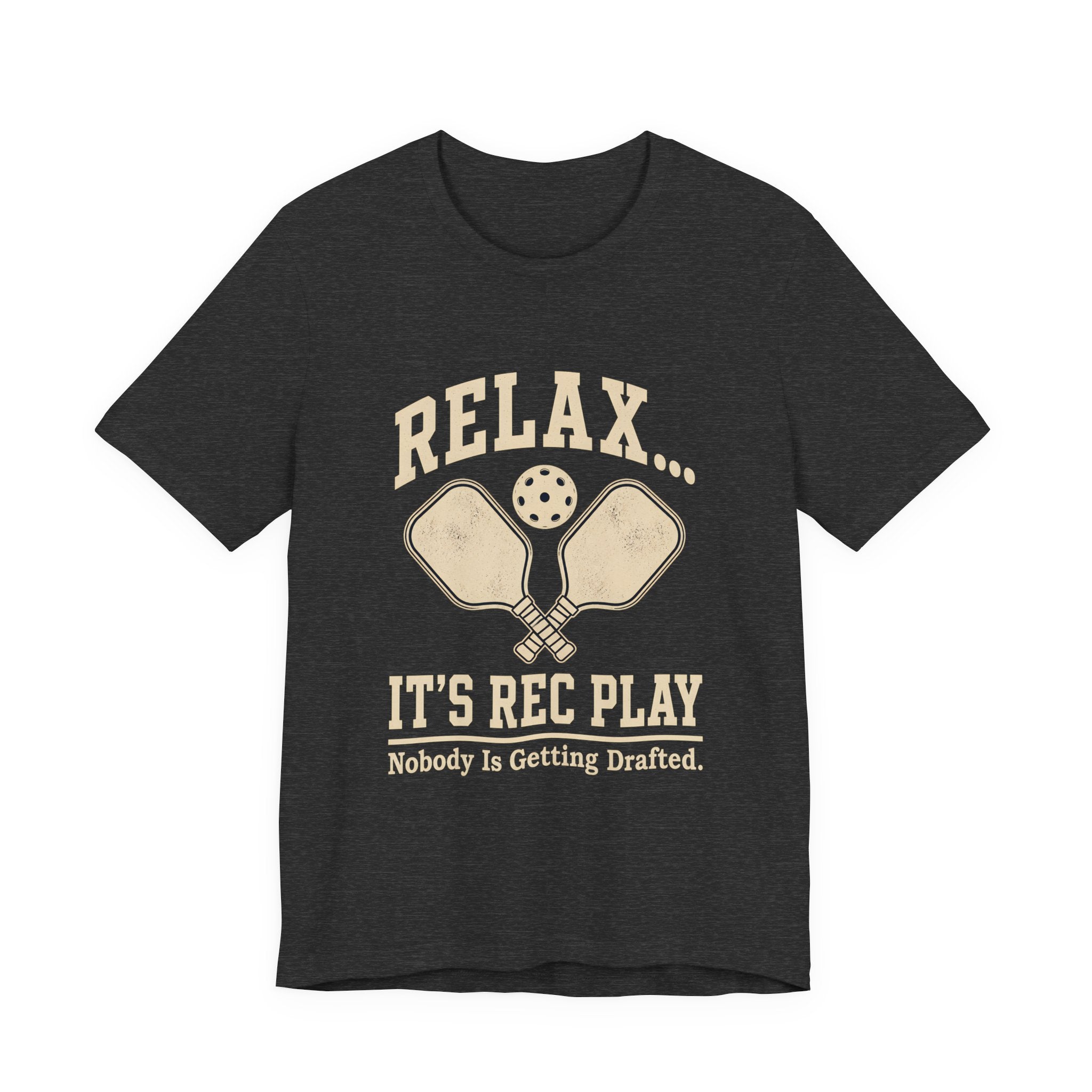 Pickleball T-Shirt — "Relax... It’s Rec Play" Vintage Paddle Tee