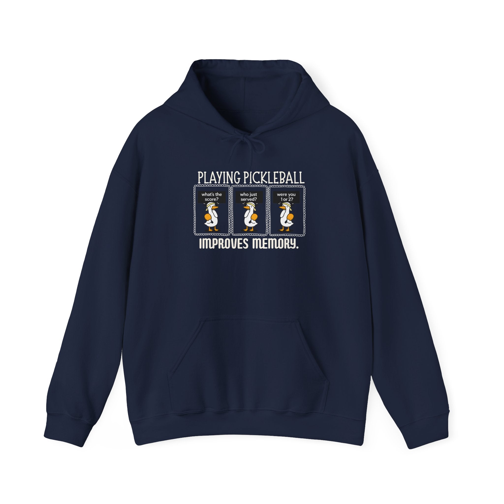 Pickleball Hoodie — "Playing Pickleball Improves Memory" Funny Sports Pullover
