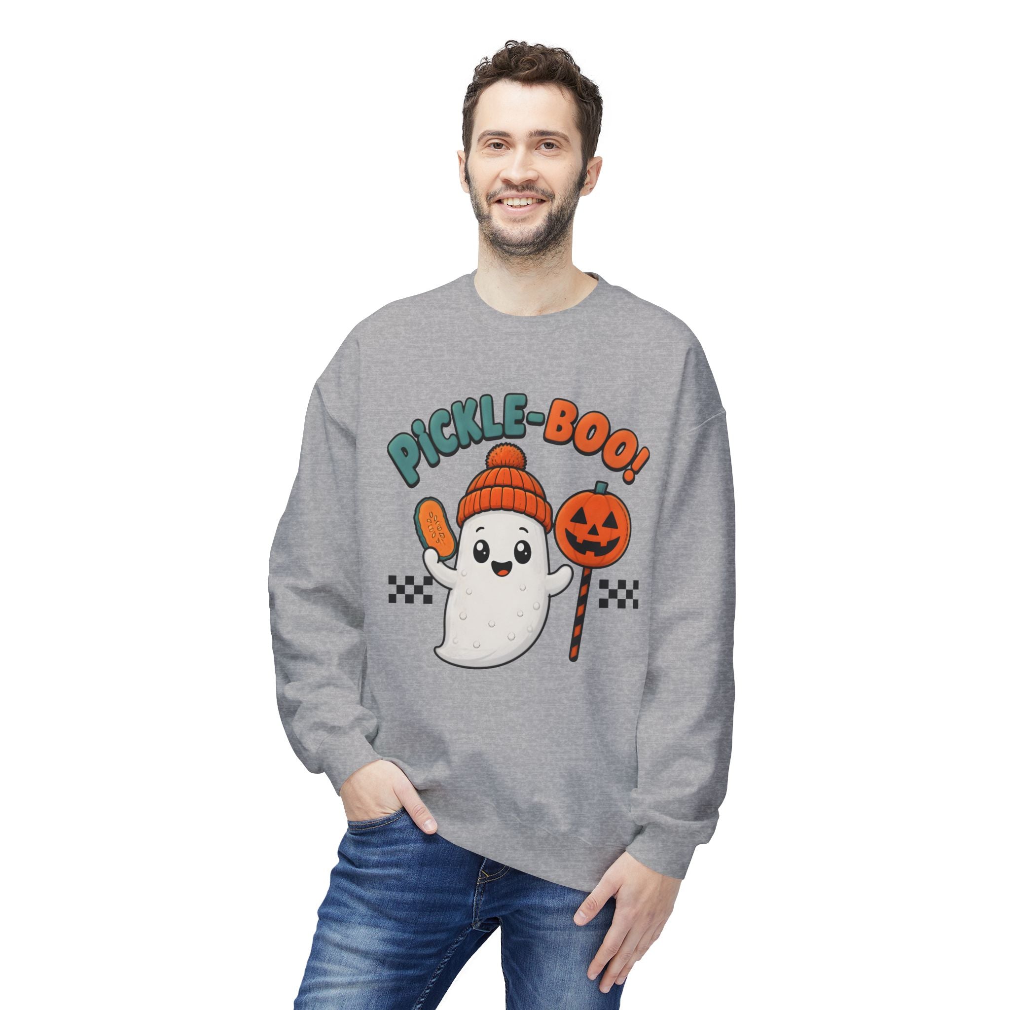 Halloween Pickle-Boo Ghost Sweatshirt