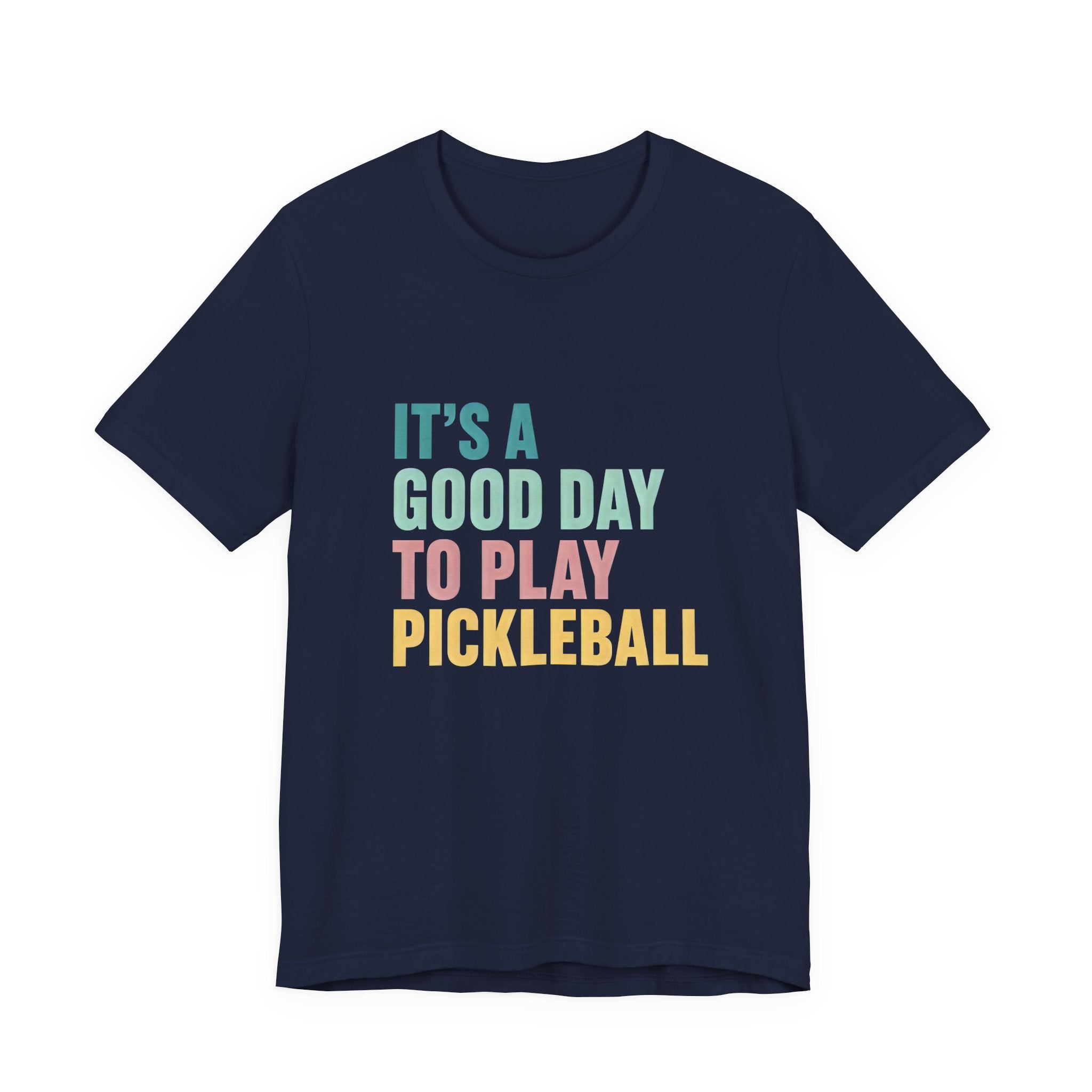 Pickleball Tee — "It's a Good Day to Play Pickleball" Retro Colorblock Shirt