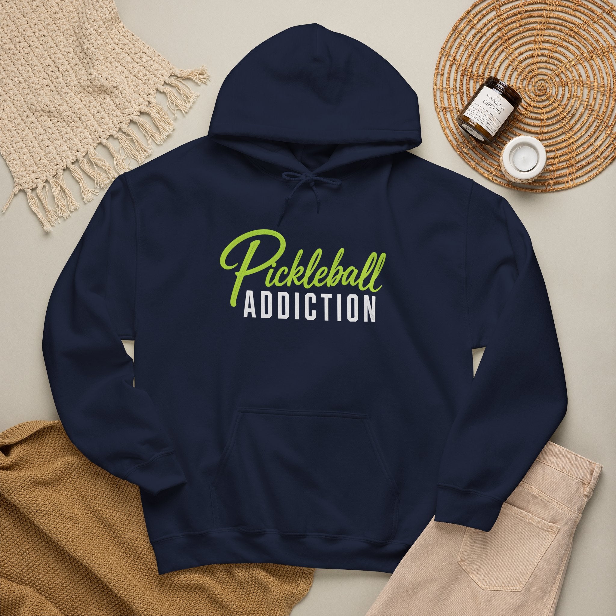 Pickleball Addiction Hoodie - Pickleball Sports Pullover for Players & Fans