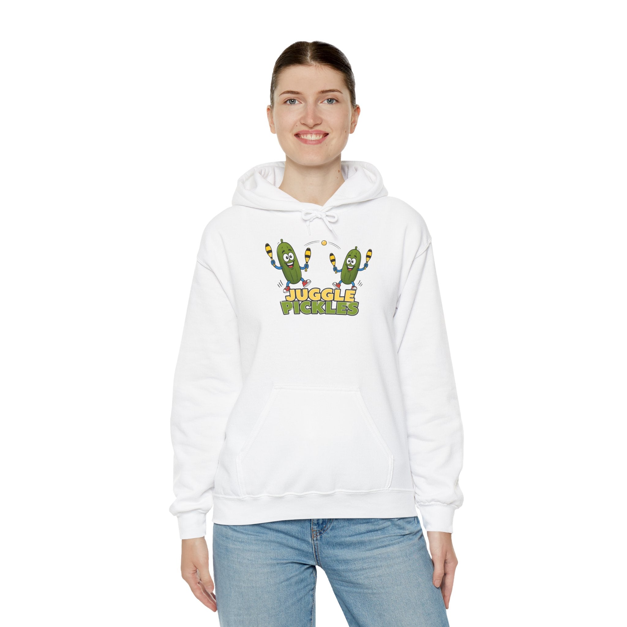 Juggling Pickles Hoodie — Cute Funny 'Juggle Pickle' Graphic Hooded Sweatshirt