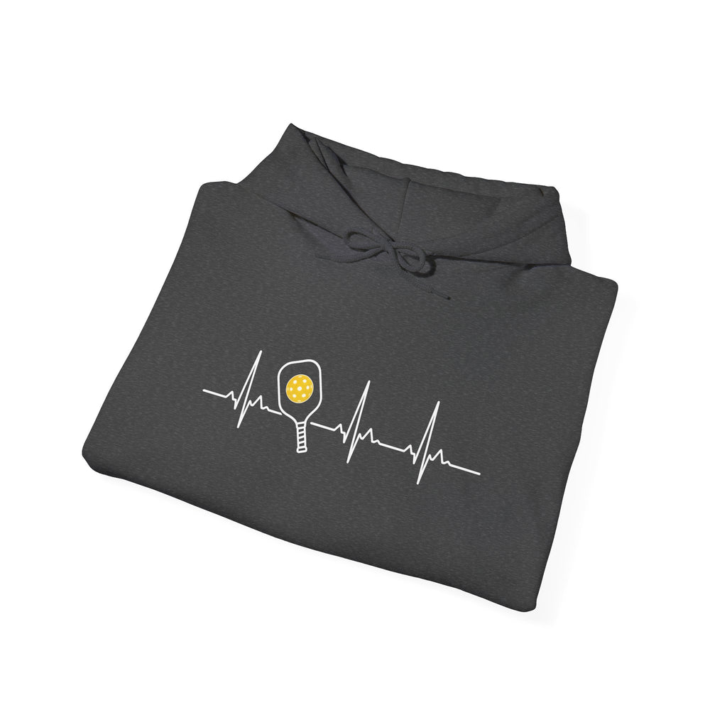 Hoodie — Minimal Tiny Sun Chest Graphic, Casual Cozy Pullover