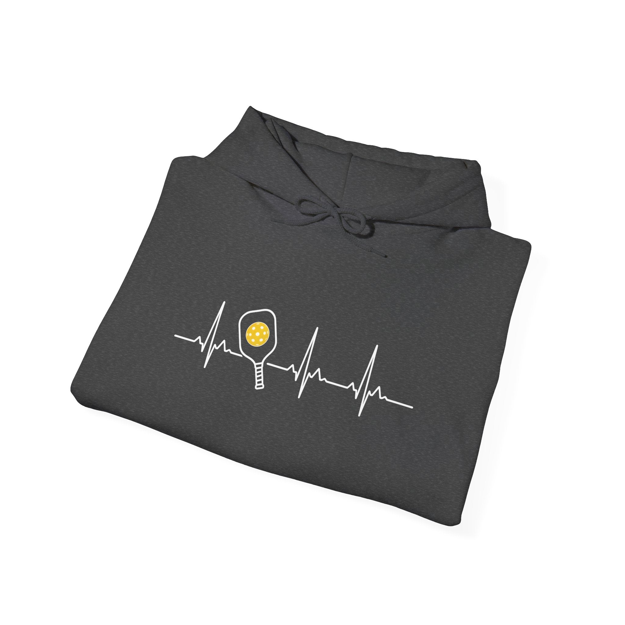 Hoodie — Minimal Tiny Sun Chest Graphic, Casual Cozy Pullover