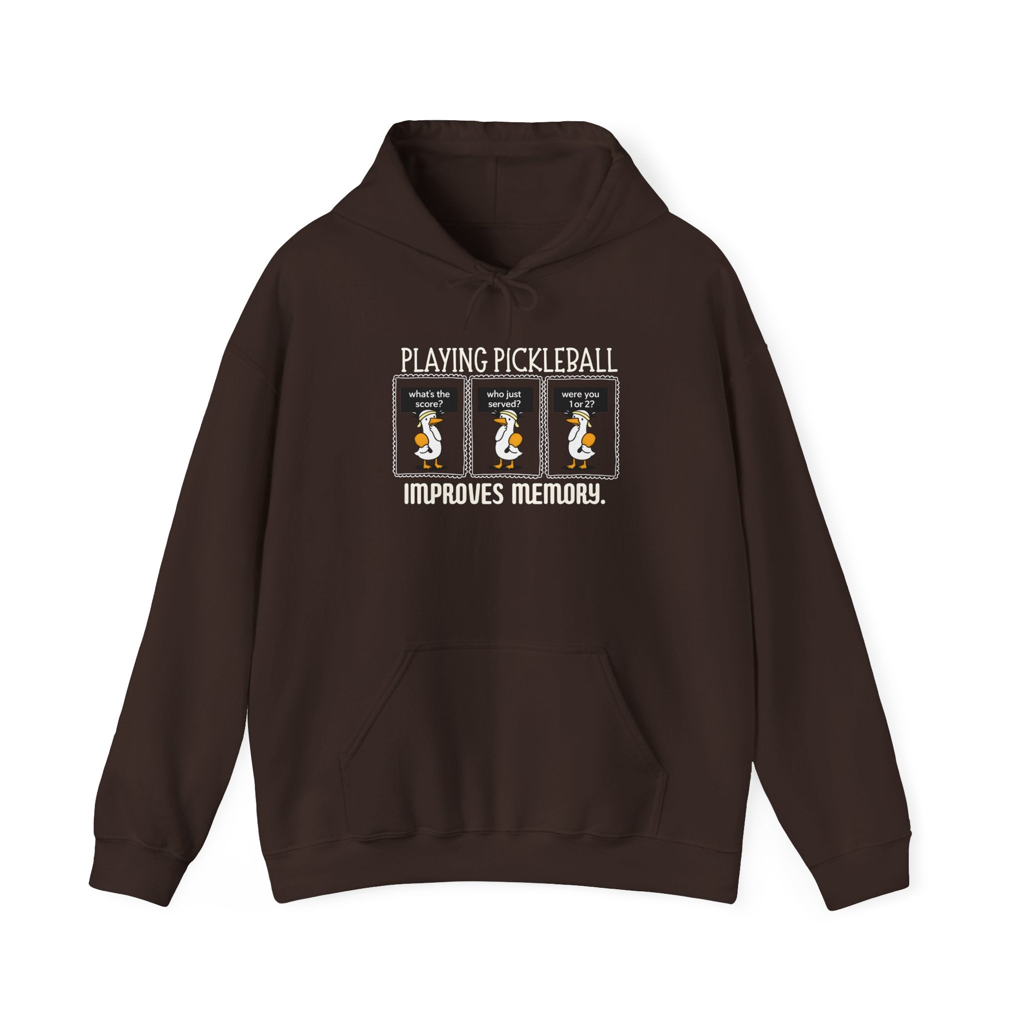 Pickleball Hoodie — "Playing Pickleball Improves Memory" Funny Sports Pullover