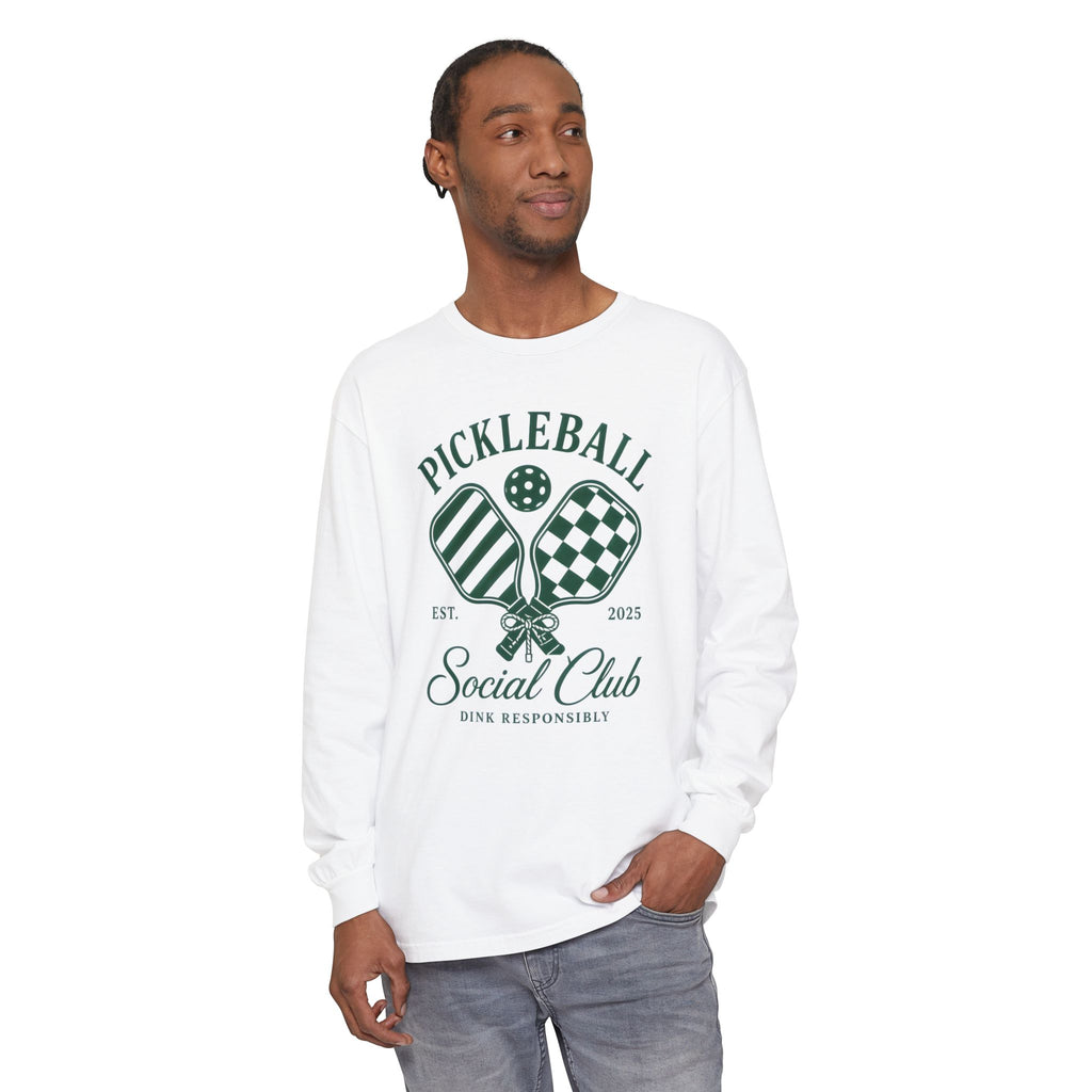 Pickleball Social Club Long Sleeve Tee — “Dink Responsibly”