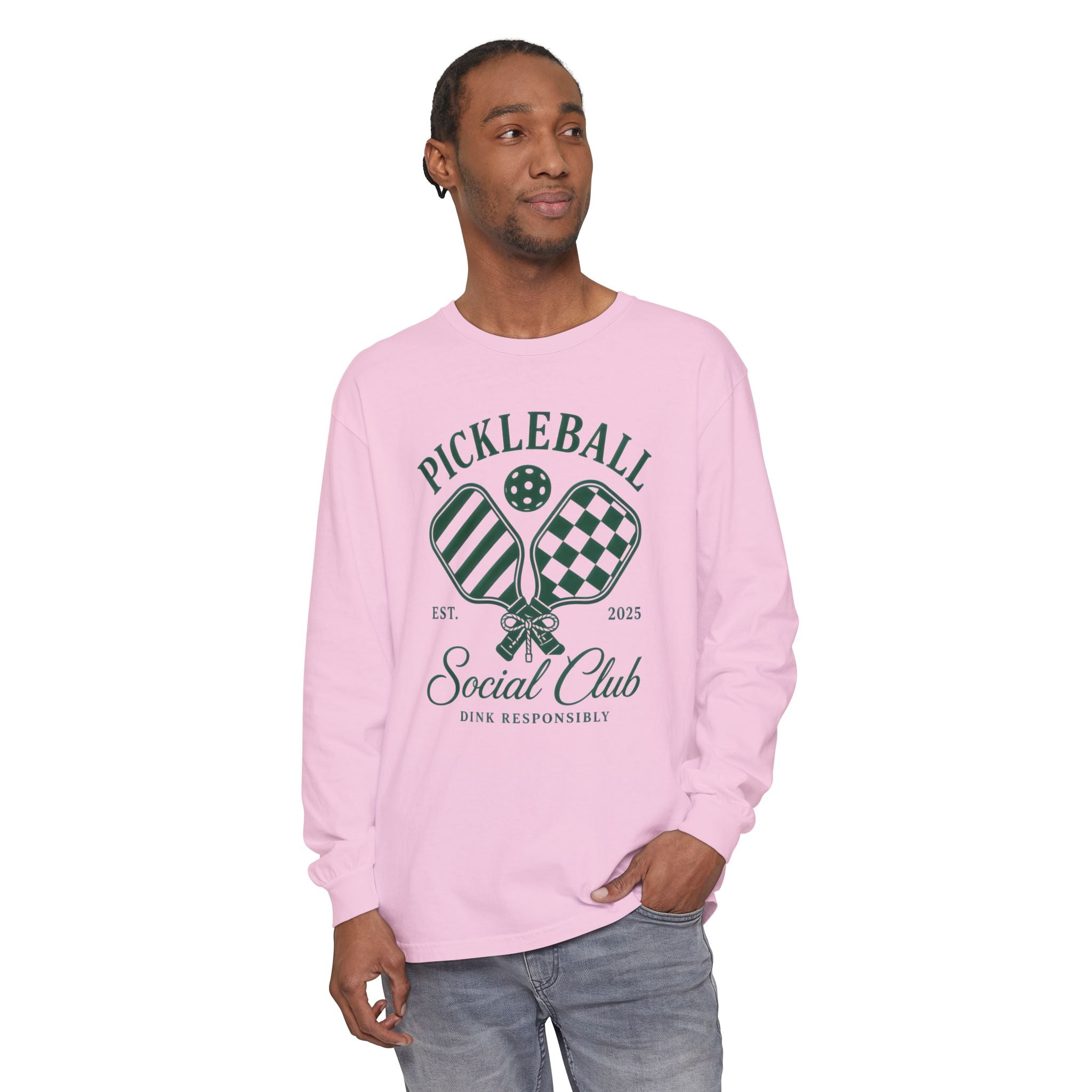 Pickleball Social Club Long Sleeve Tee — “Dink Responsibly”