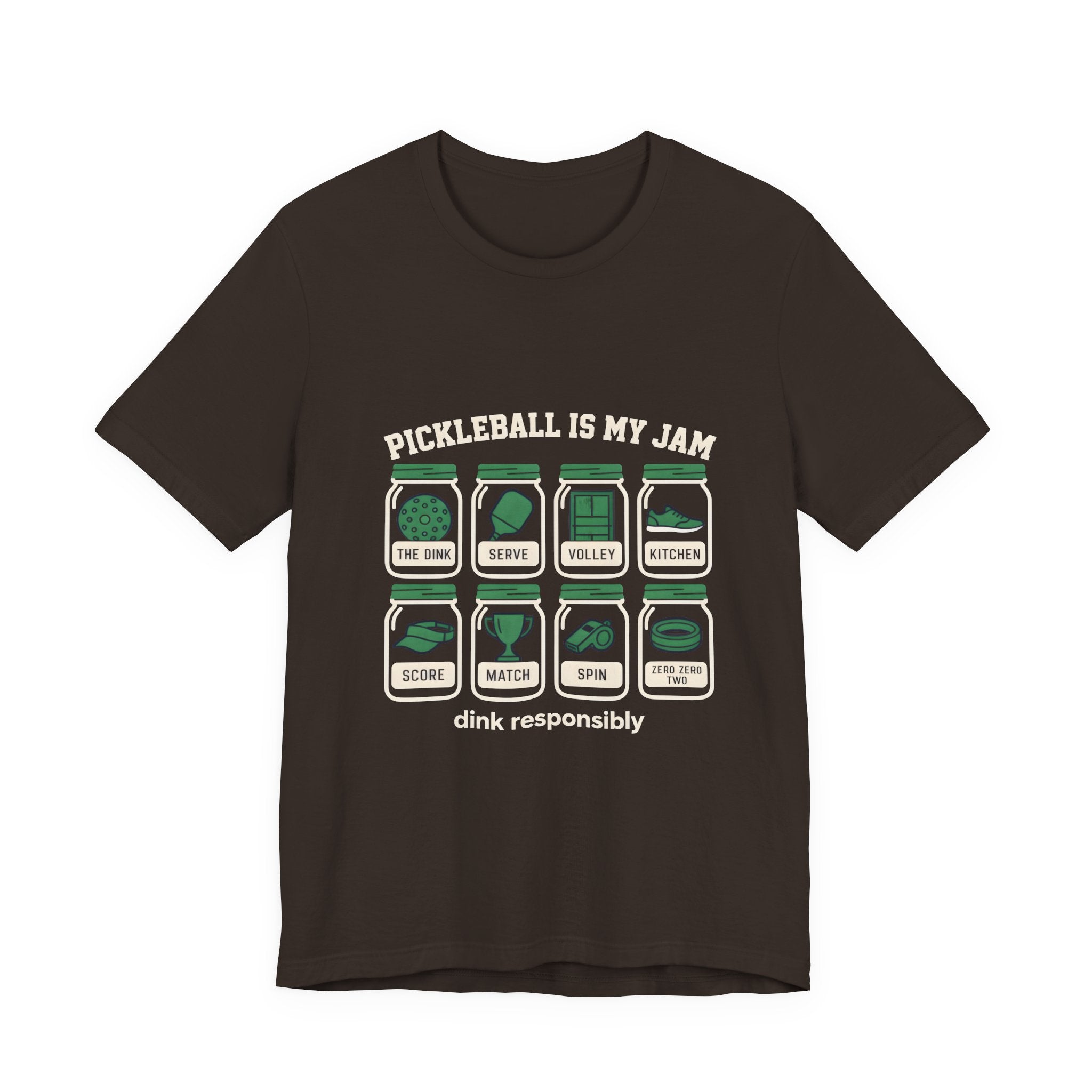Pickleball Is My Jam T-Shirt — Vintage Courts & Paddle Icons, "Drink Responsibly" Tee