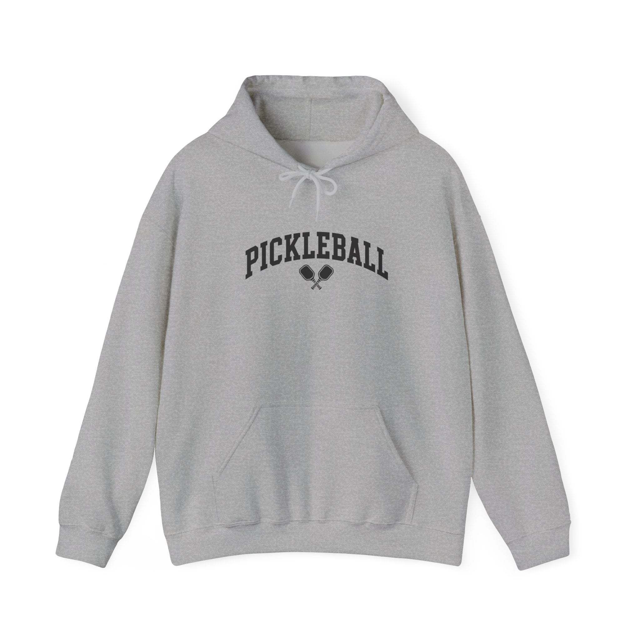 Pickleball Hoodie — Classic Pickleball Text with Paddles Pullover