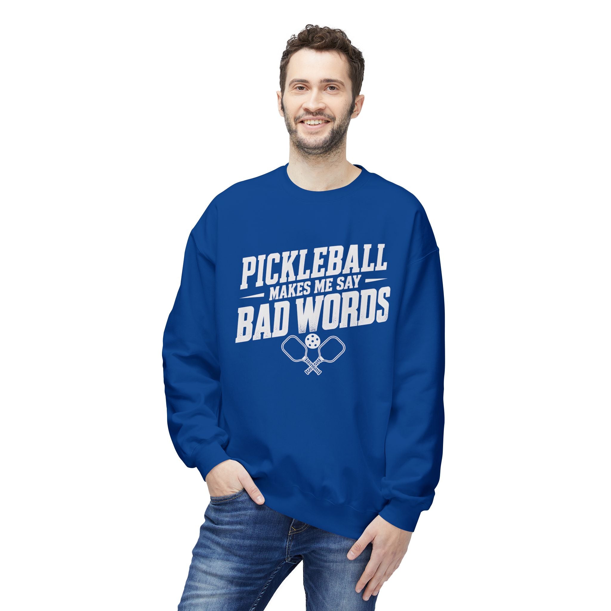 Pickleball Makes Me Say Bad Words Crewneck Sweatshirt