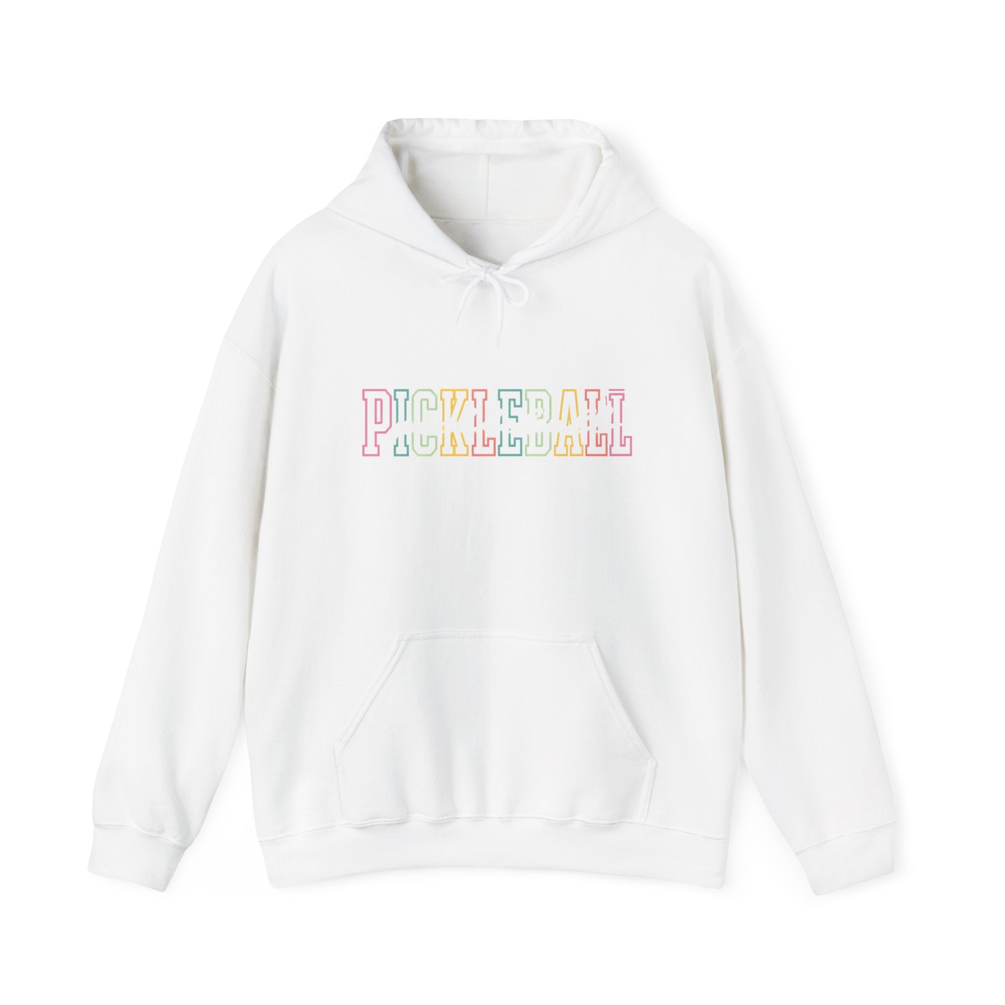 Pickleball Pastel Hoodie – Colorful Retro Text Pickleball Pullover