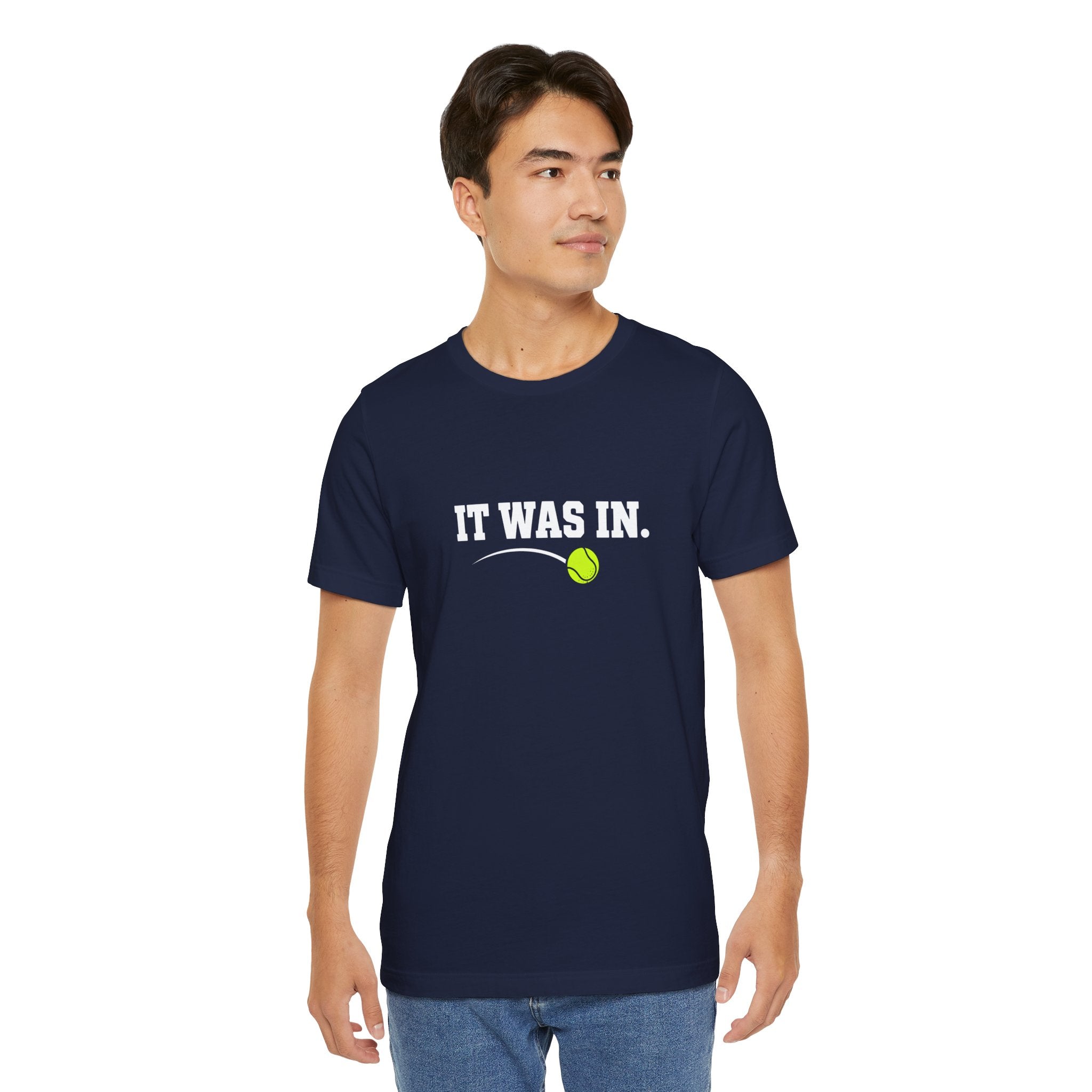 Tennis Minimalist Tee — Neon Tennis Ball Graphic Shirt