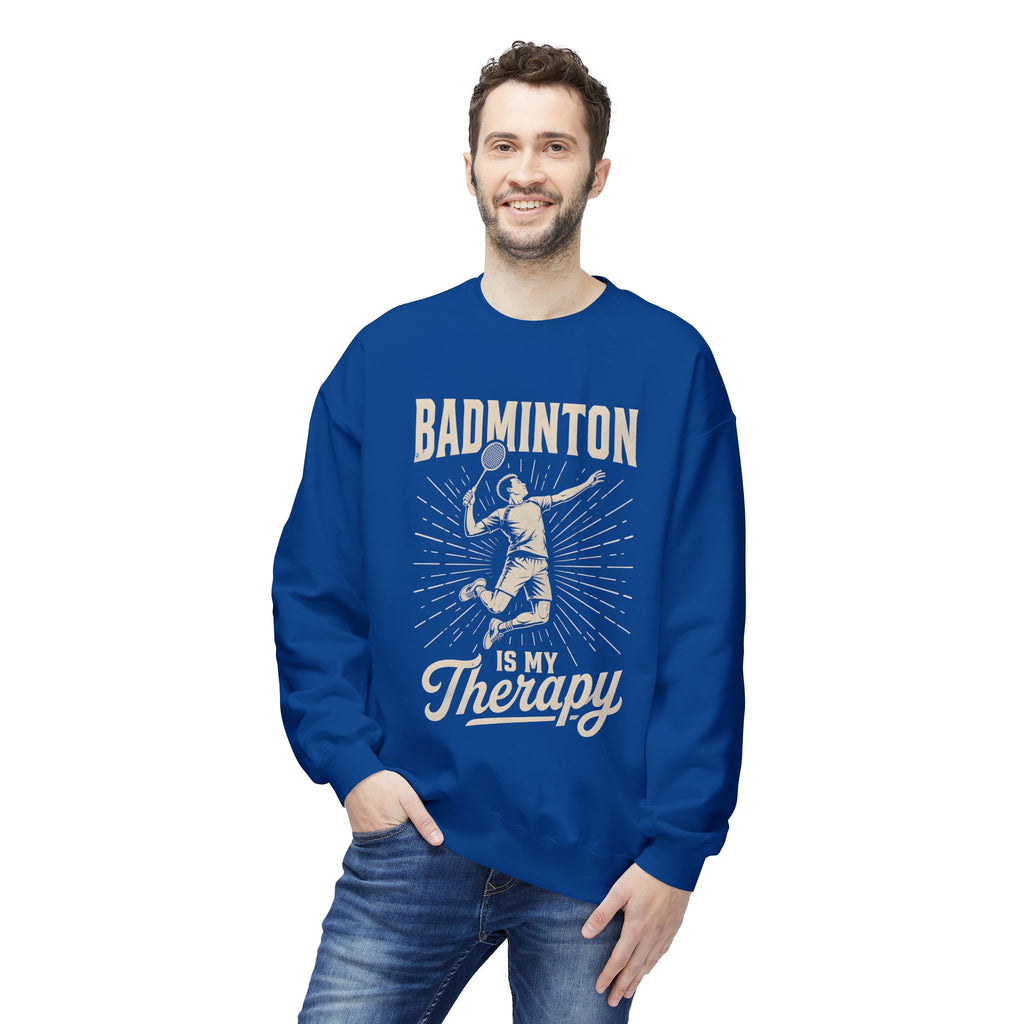 Badminton Is My Therapy Crewneck Sweatshirt