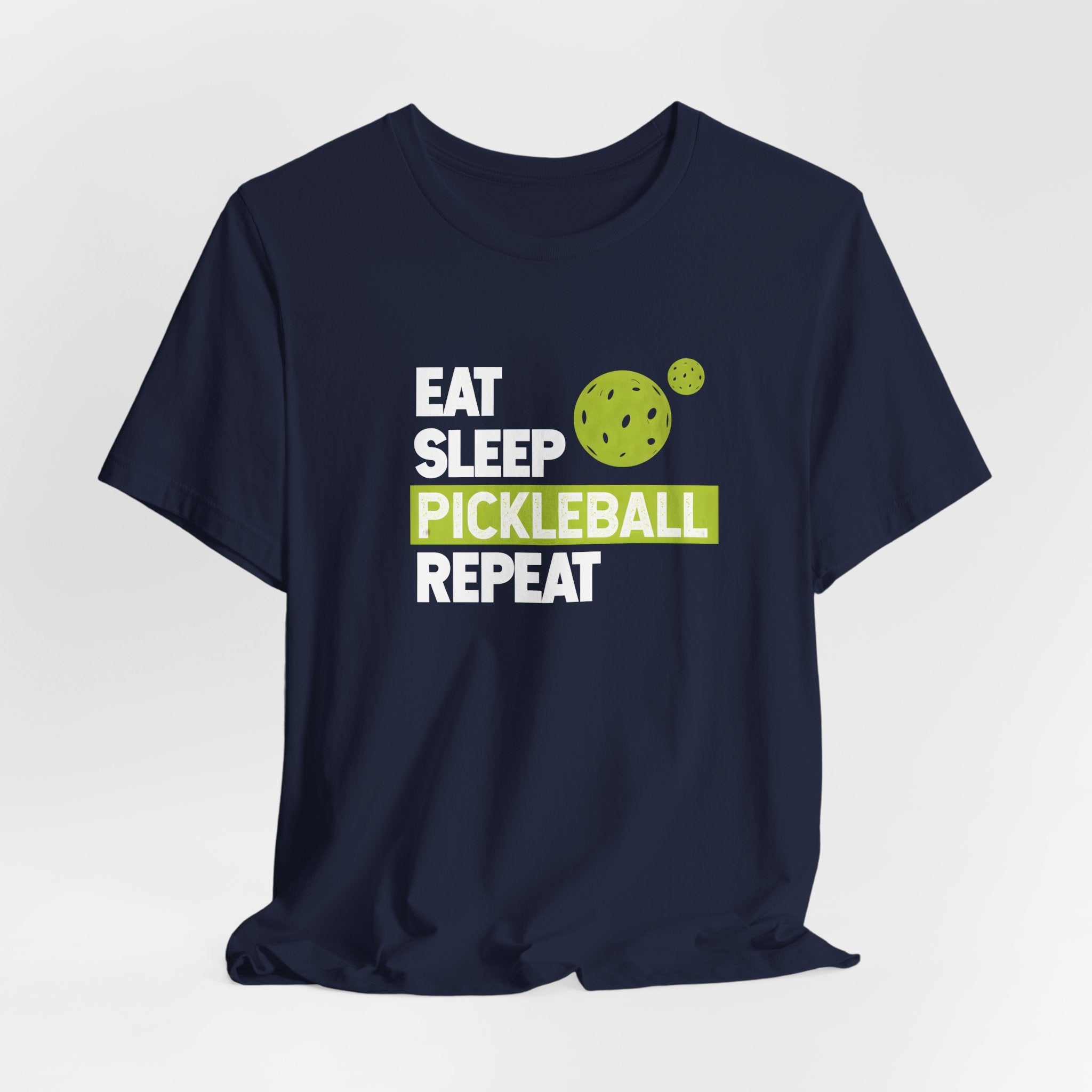 Eat Sleep Pickleball Repeat T‑Shirt — Funny Pickleball Player Tee