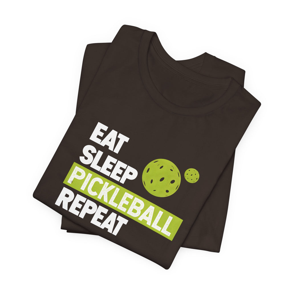 Eat Sleep Pickleball Repeat T‑Shirt — Funny Pickleball Player Tee