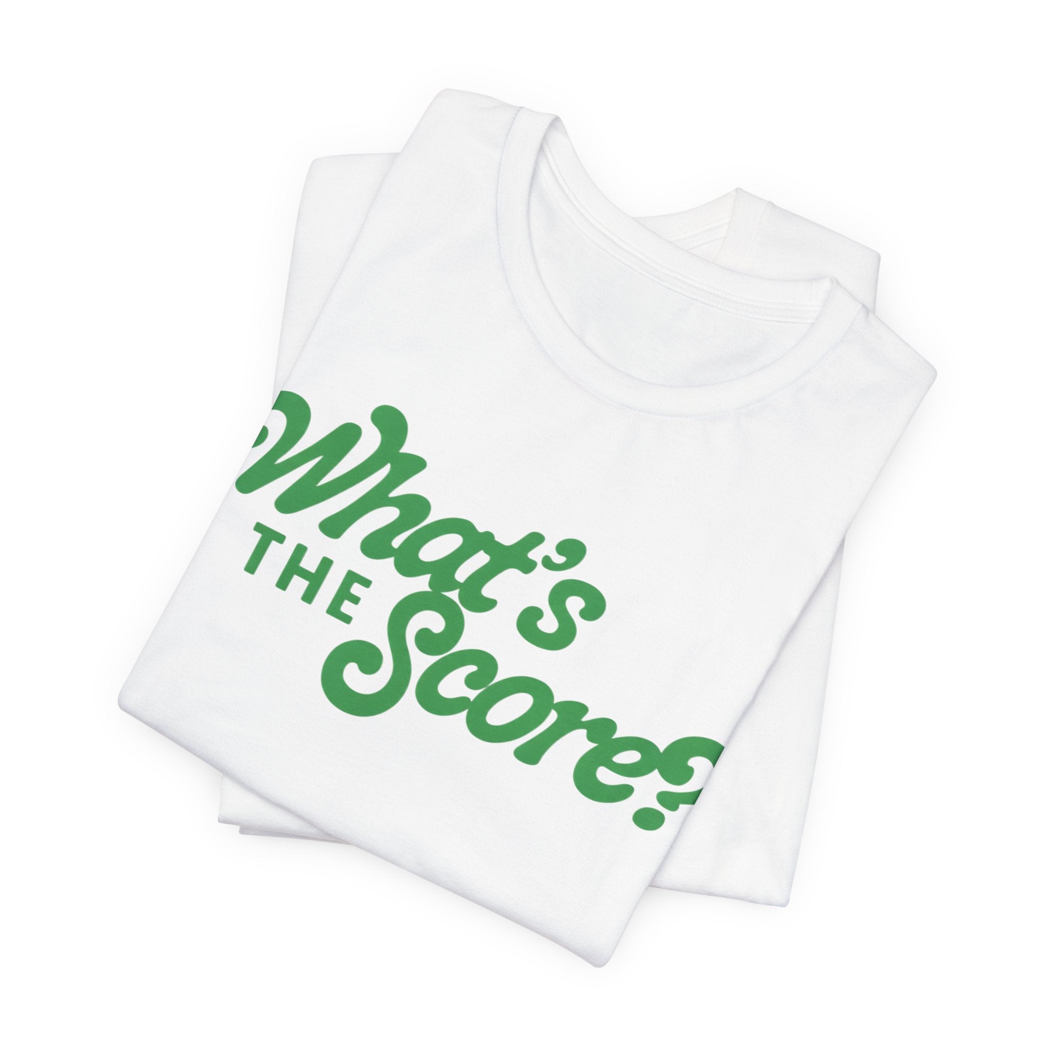 What's The Score? Graphic Tee — Retro Script Sports Fan T-Shirt