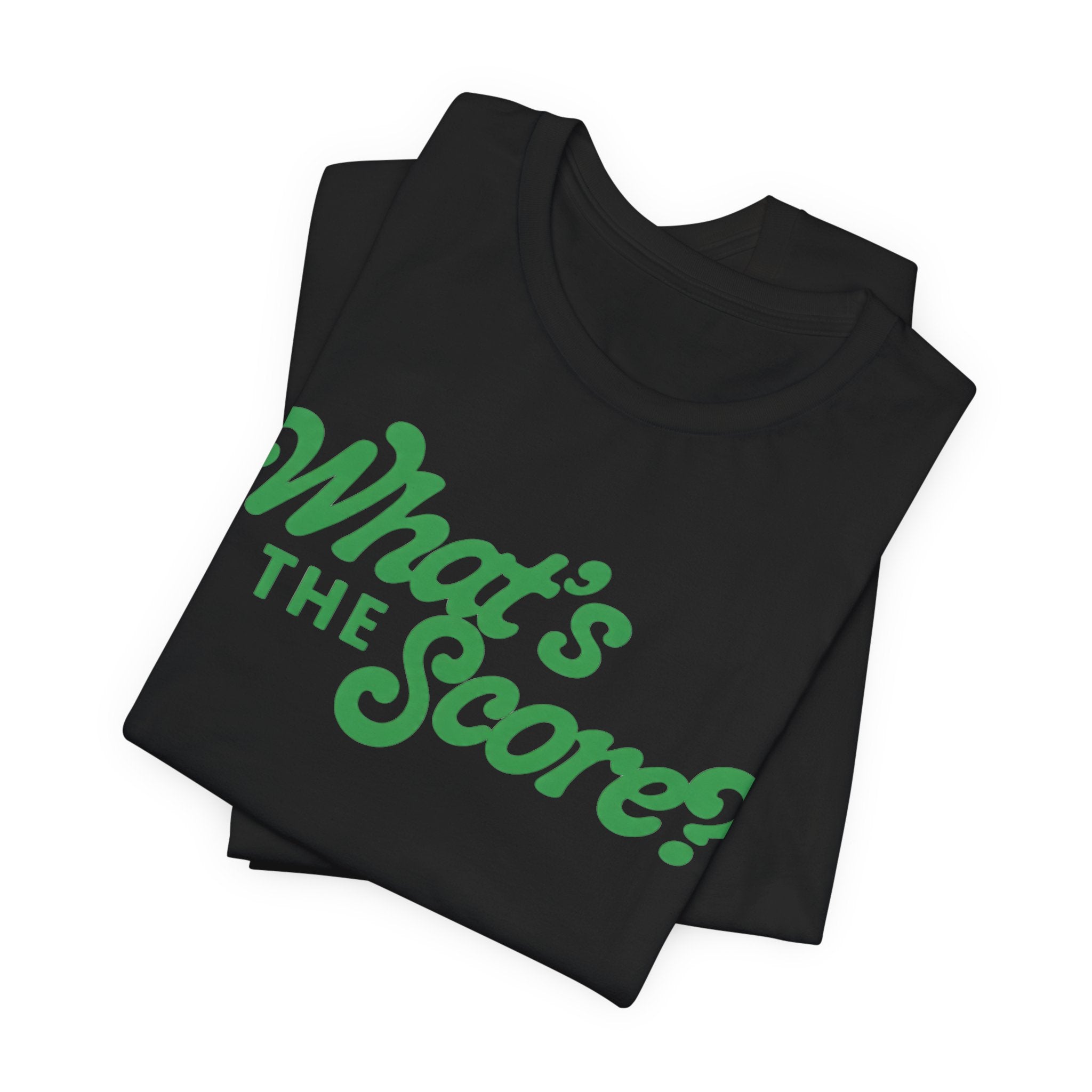 What's The Score? Graphic Tee — Retro Script Sports Fan T-Shirt