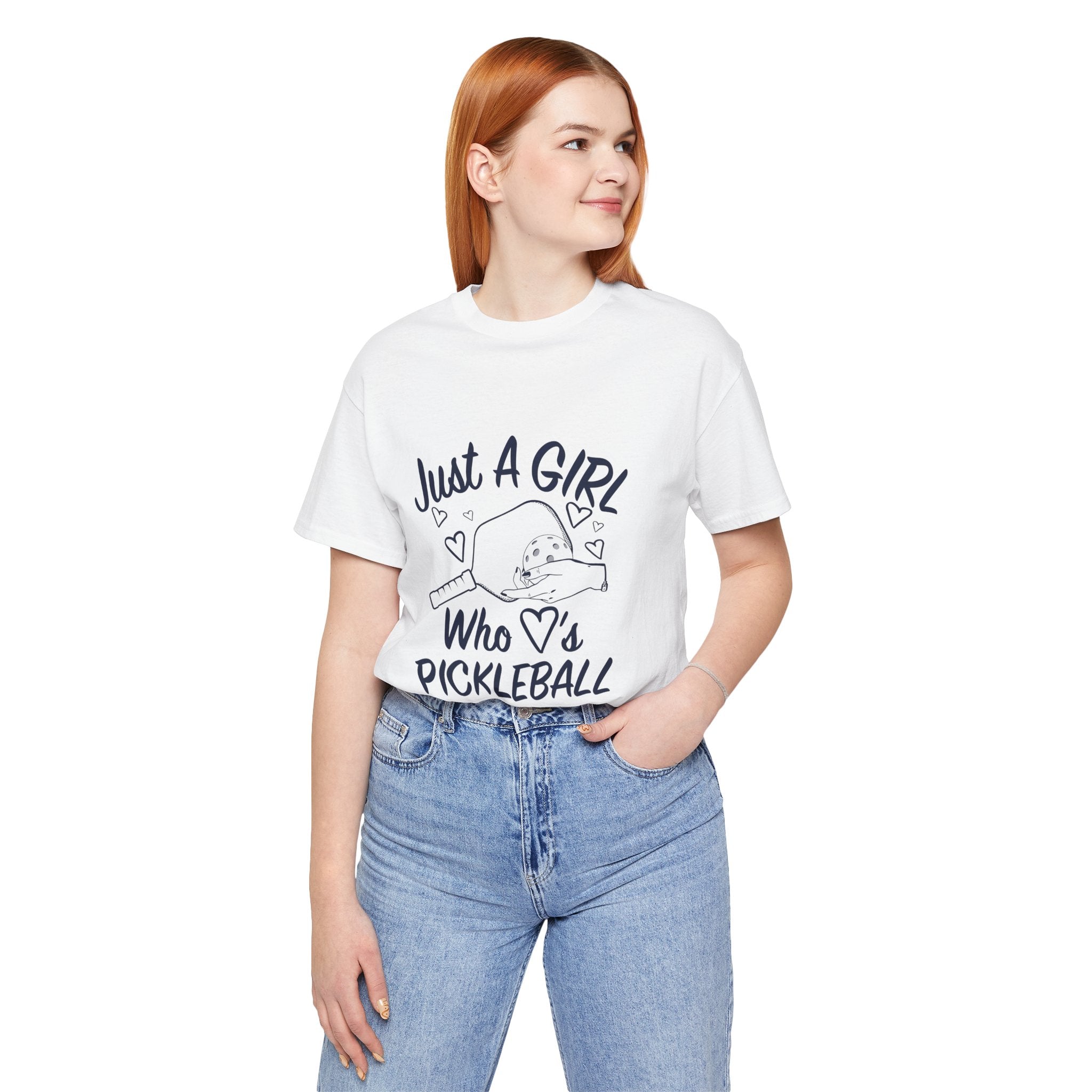 Pickleball Tee — "Just a Girl Who Loves Pickleball" Graphic Shirt