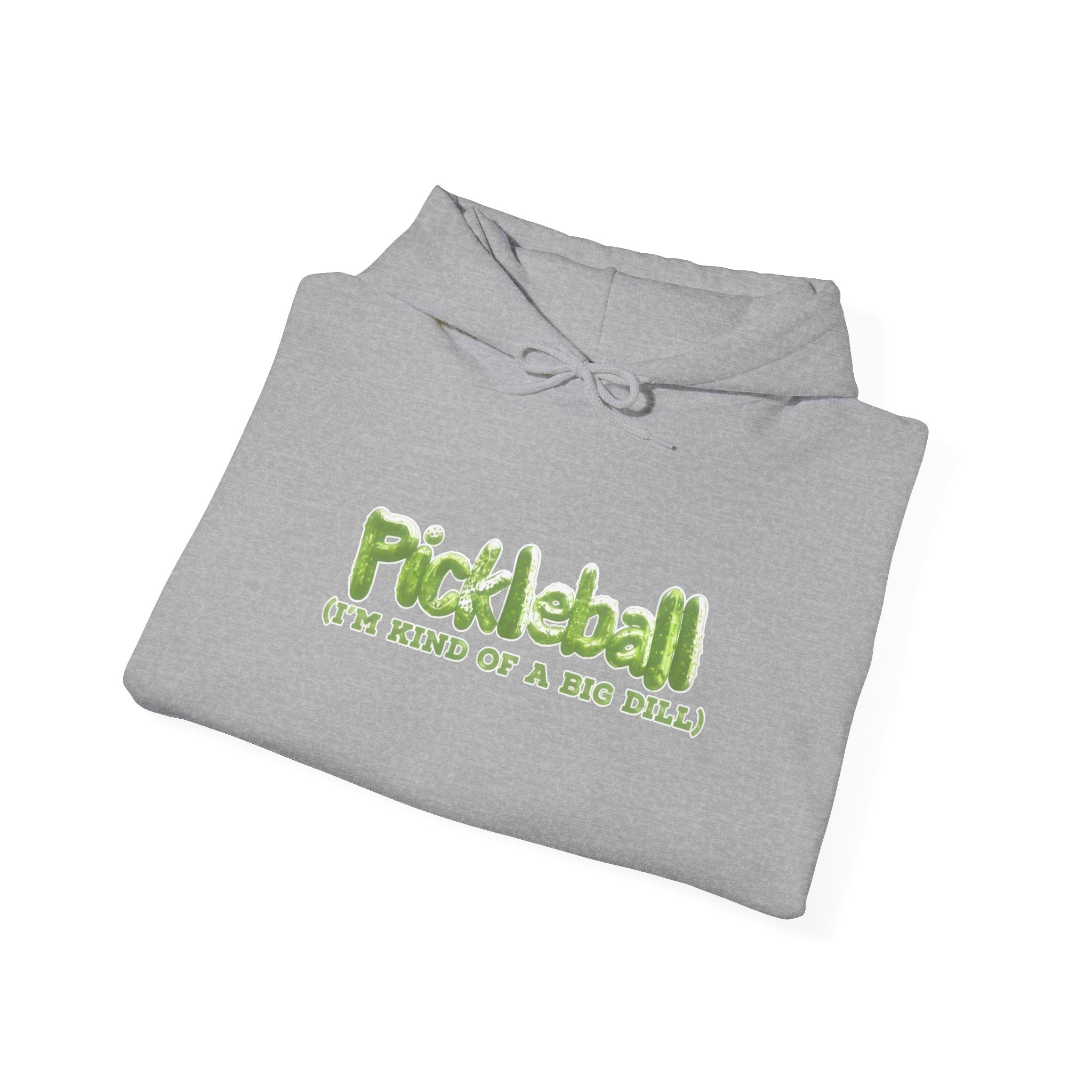 Pickleball Hoodie - "Pickleball: Open Mind, Off & Back Smash" Retro Green Graphic