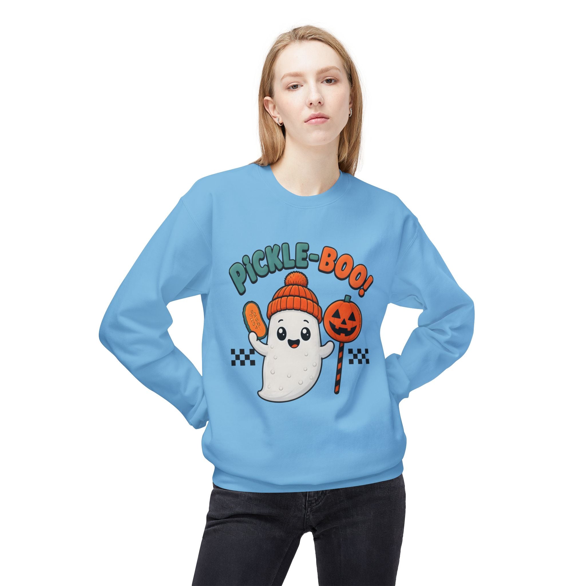 Halloween Pickle-Boo Ghost Sweatshirt