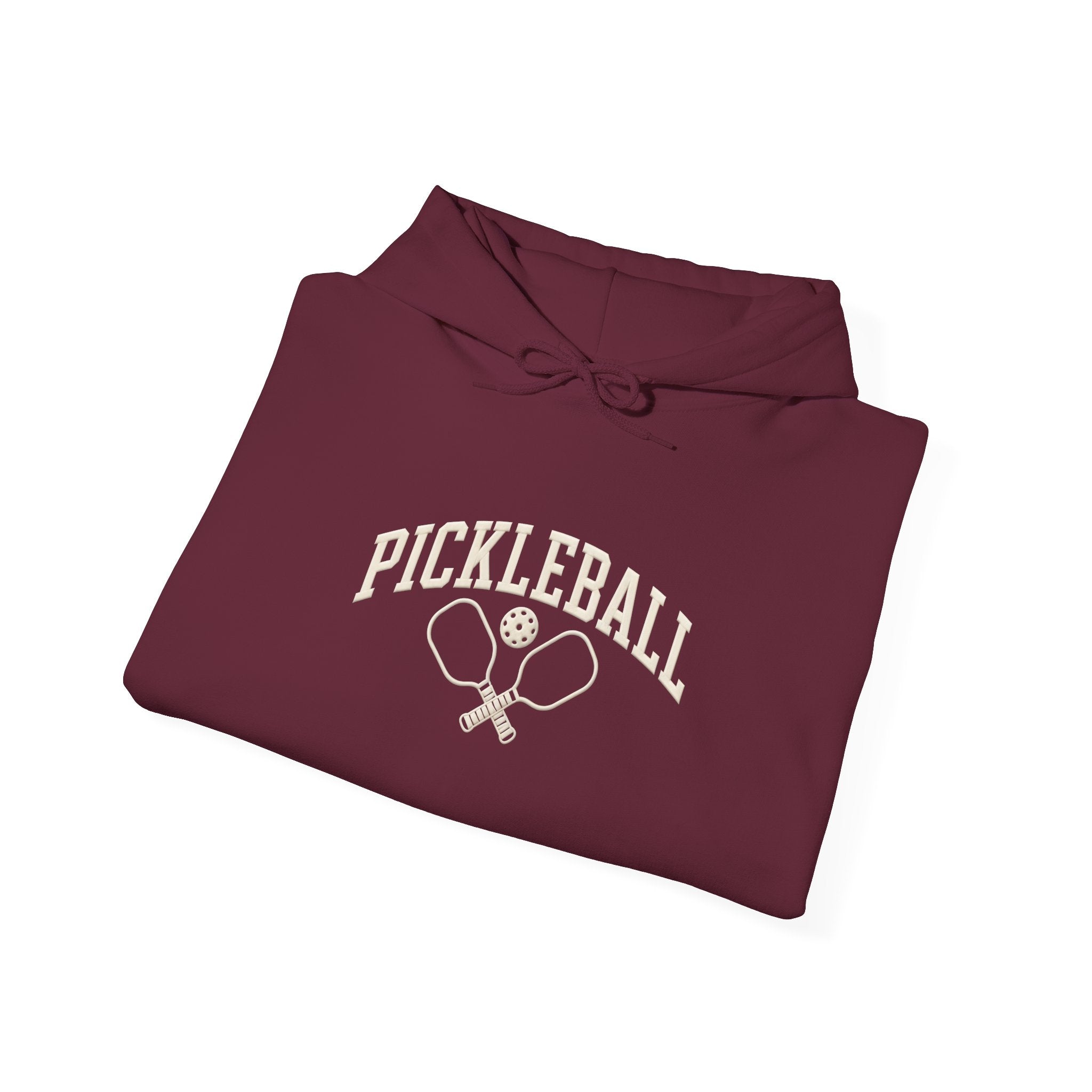 Pickleball Hoodie — Vintage Racket & Ball Graphic Sweatshirt