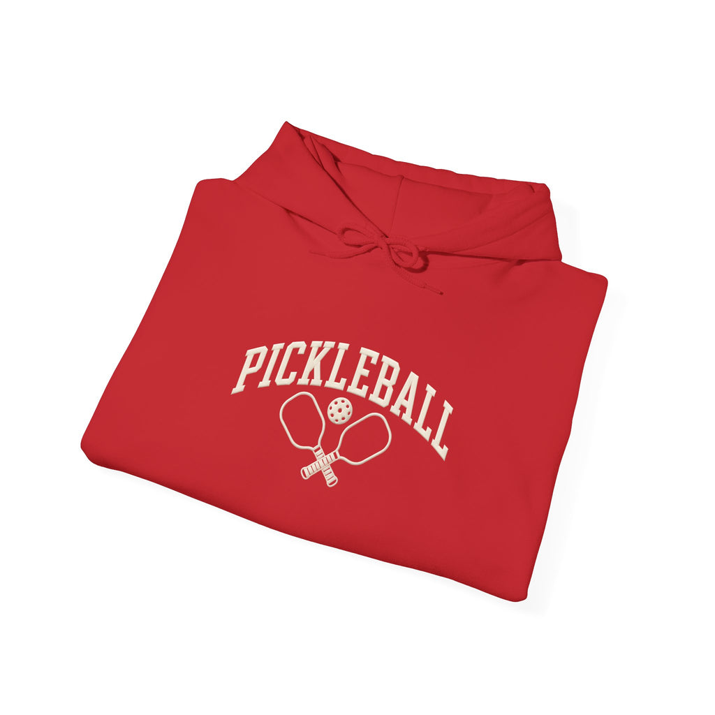 Pickleball Hoodie — Vintage Racket & Ball Graphic Sweatshirt