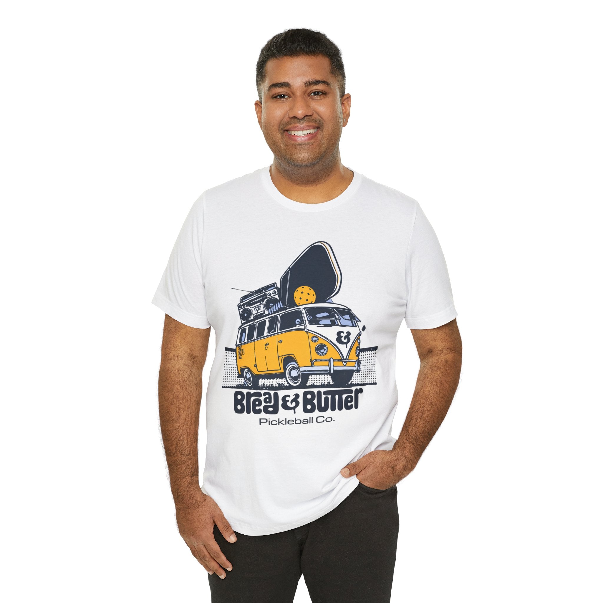Pickleball Camper Tee — "Bread & Butter" VW Van Design