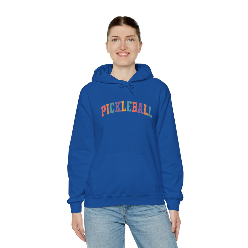 Pickleball Rainbow Hoodie — Colorful Pickleball Pullover for Players & Fans
