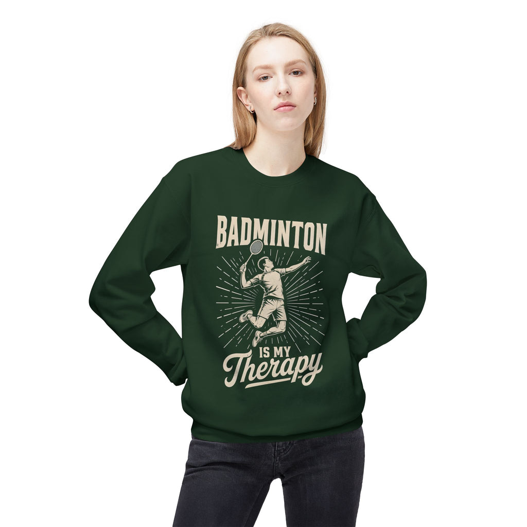 Badminton Is My Therapy Crewneck Sweatshirt