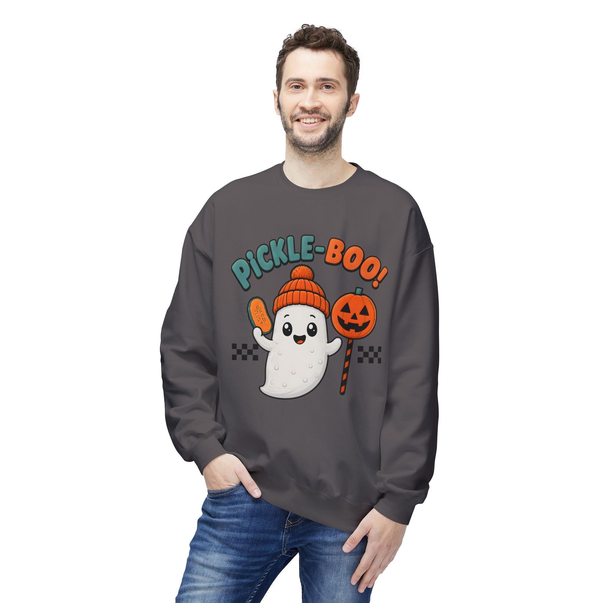 Halloween Pickle-Boo Ghost Sweatshirt