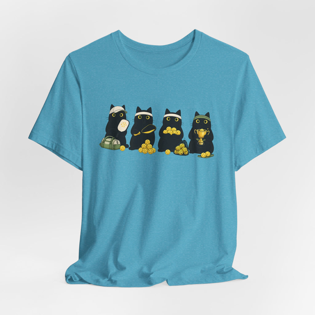 Black Cat Fortune T-Shirt – Cute Lucky Cats with Gold Coins Graphic Tee
