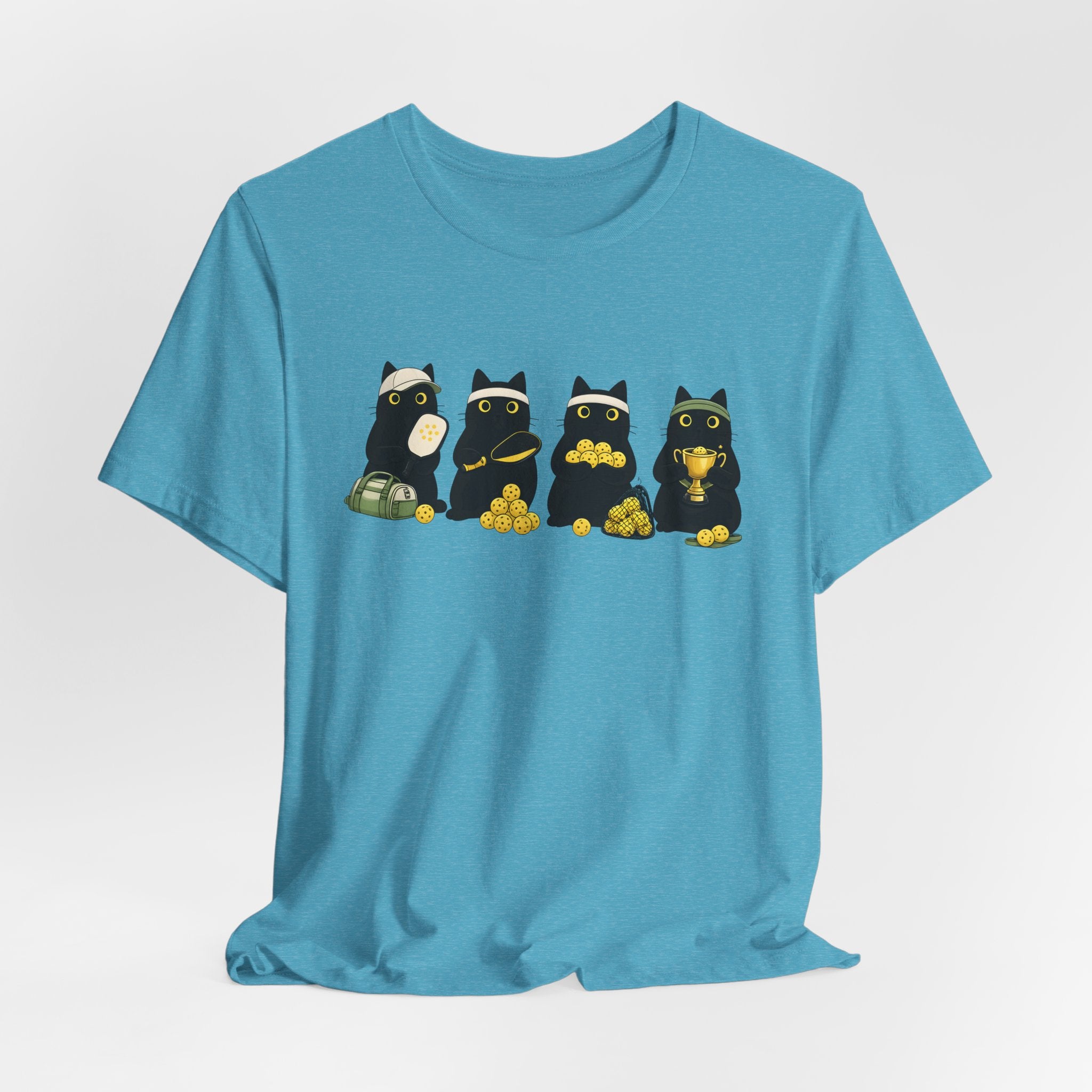 Black Cat Fortune T-Shirt – Cute Lucky Cats with Gold Coins Graphic Tee